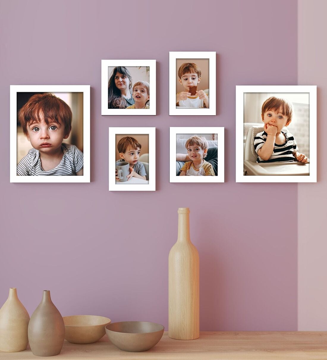 Buy White Synthetic Wood (Set of 6) Photoframes by Art Street at 28% ...