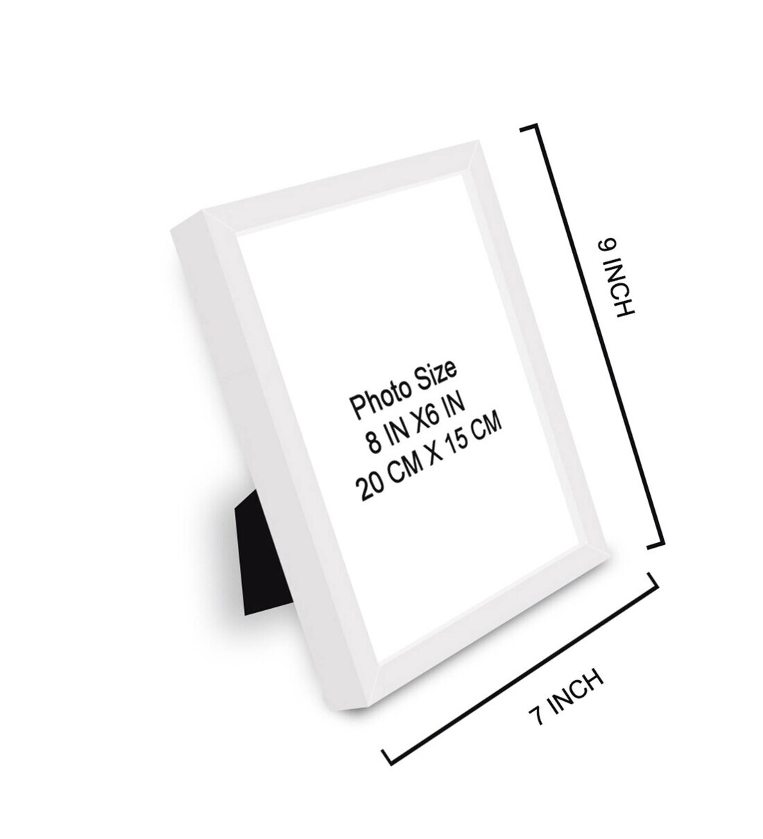 Buy White Synthetic Wood Wall Hanging/Table Top Photo Frame by Elegant