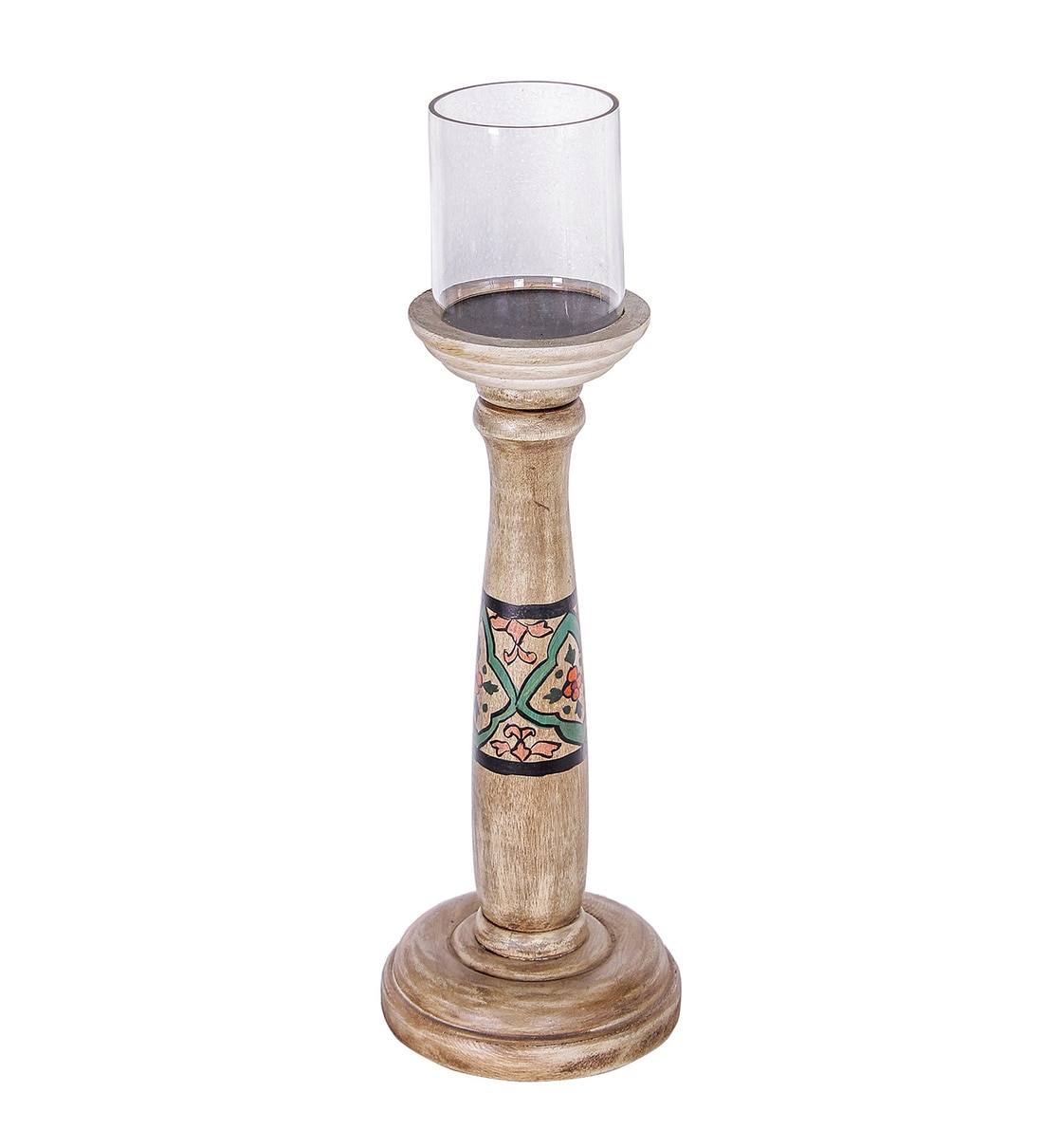 Buy White Wood Table Candle Holder by Fabuliv Online Candle Holders