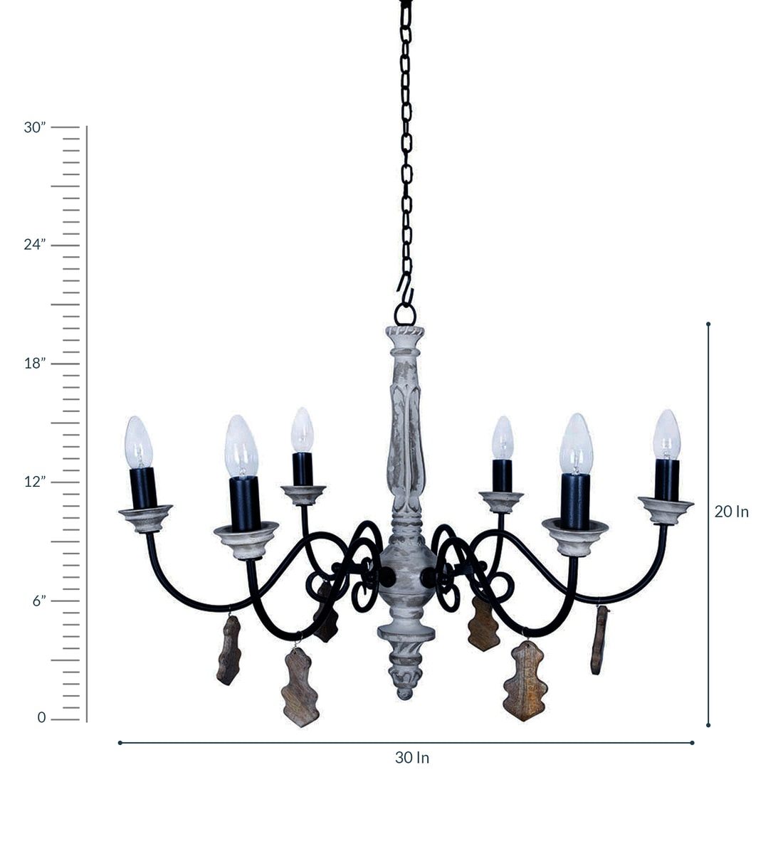 Buy Black Metal Chandelier by Fos Lighting Online Traditional