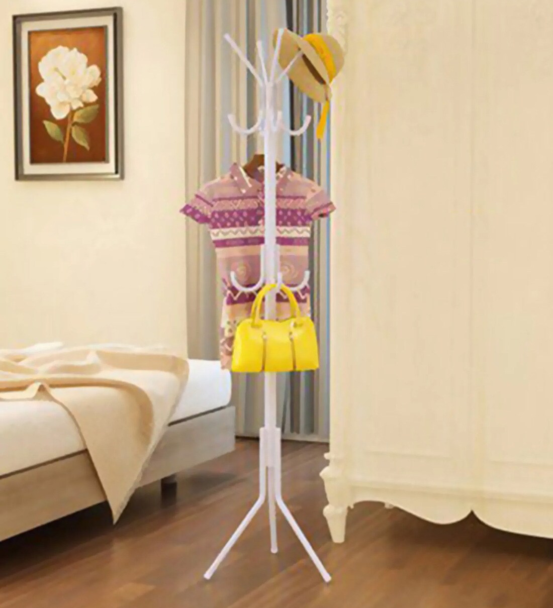 Buy Iron White Coat Hanger by Klaxon Online Coat Stands Coat Stands