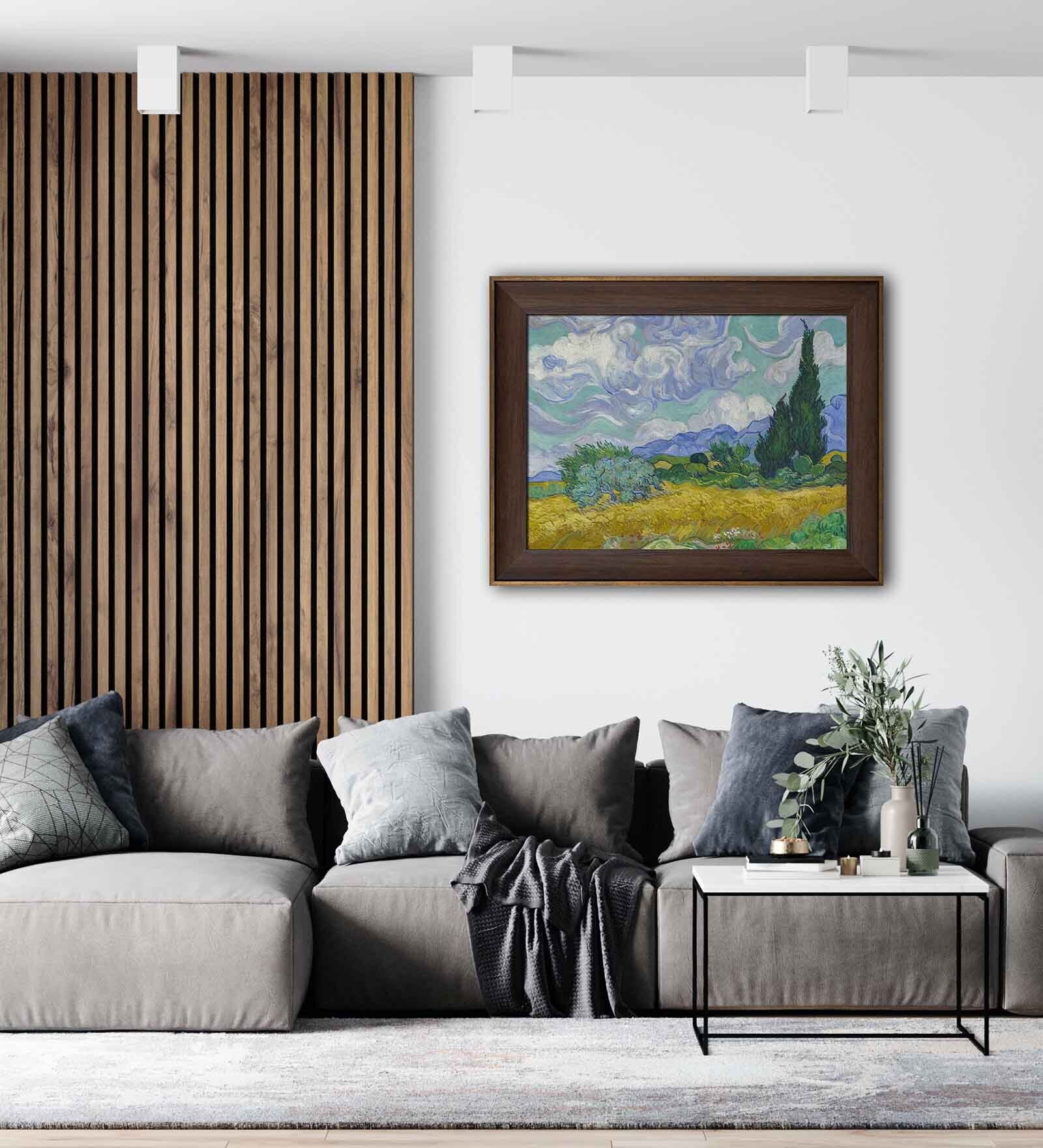 Wheat Field Multicolour Canvas Framed Abstract Art Print