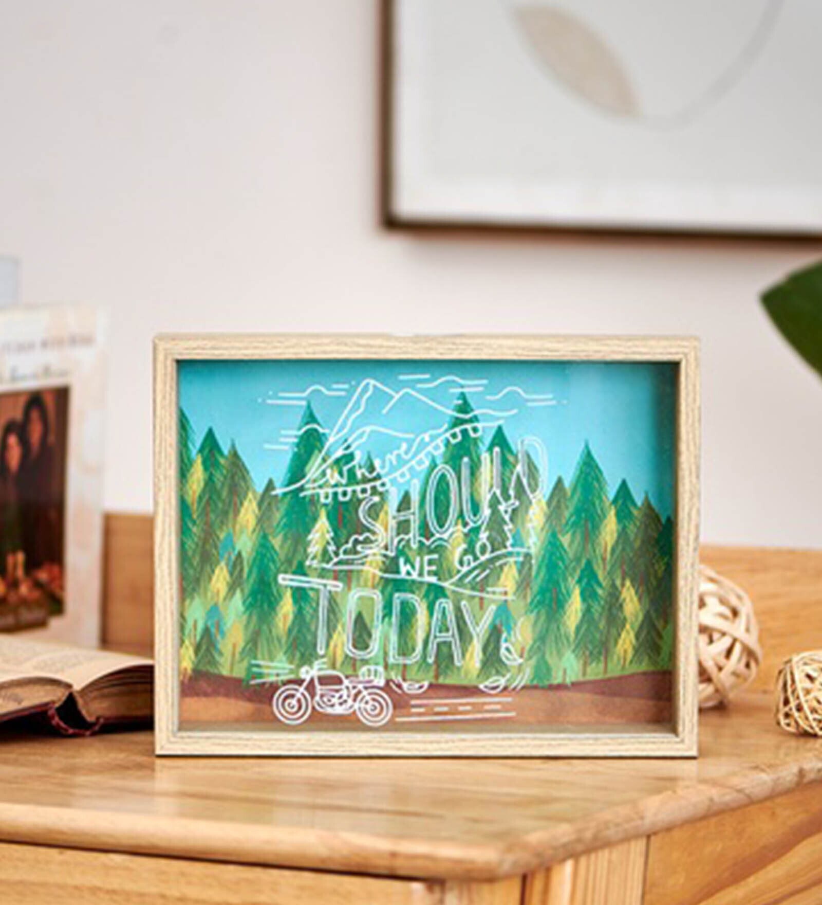 Plastic Where Should We Go Today Storage Decorative Box