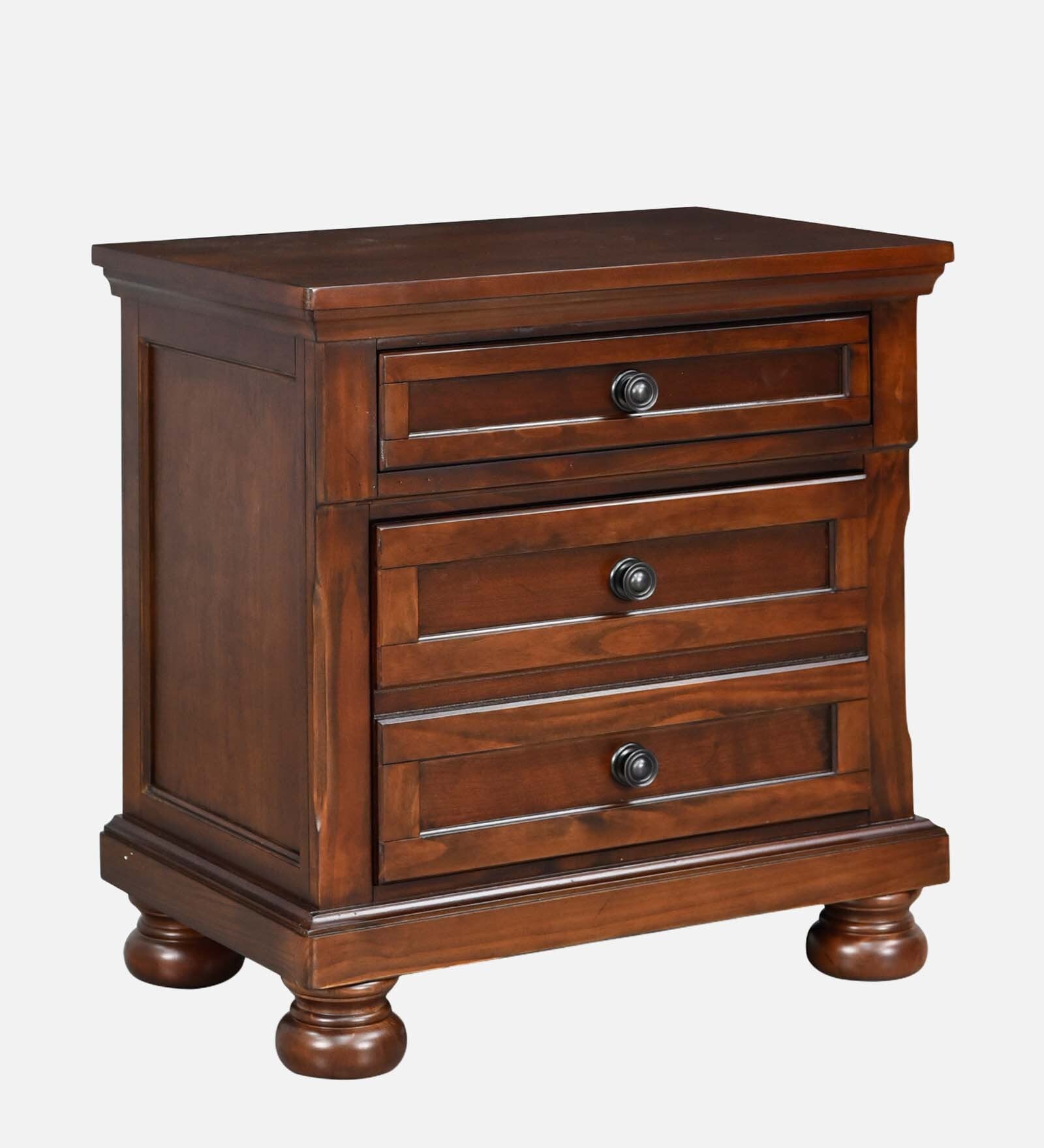 Miami American Bedside Table In Brown Color