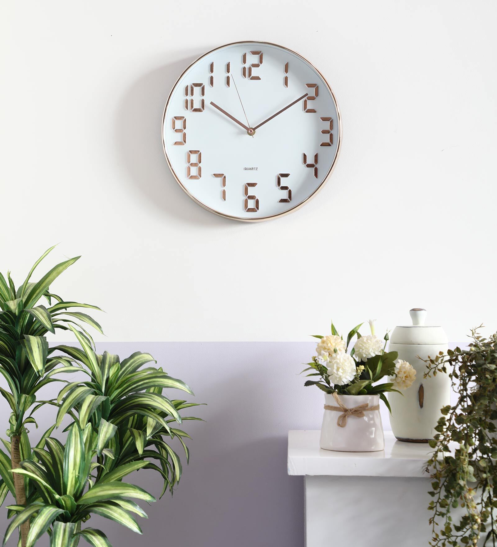 Buy White & Gold Plastic Analog Wall Clock By Am2Pm at 47% OFF by am2pm ...