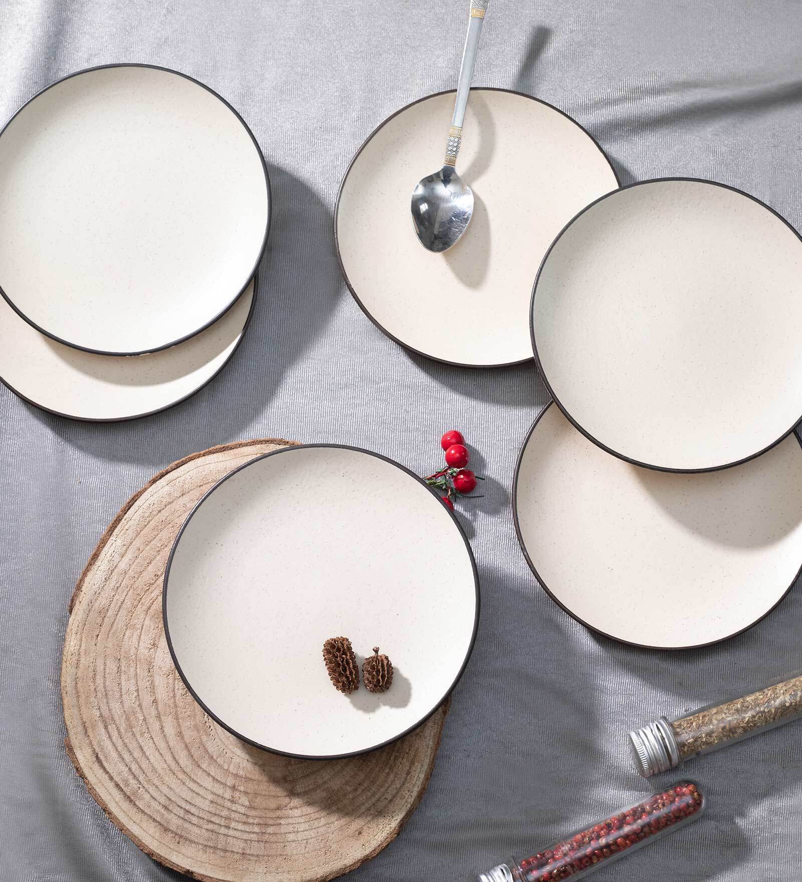 Dane 10.5 Inch White (Set of 6) Dinner Plate