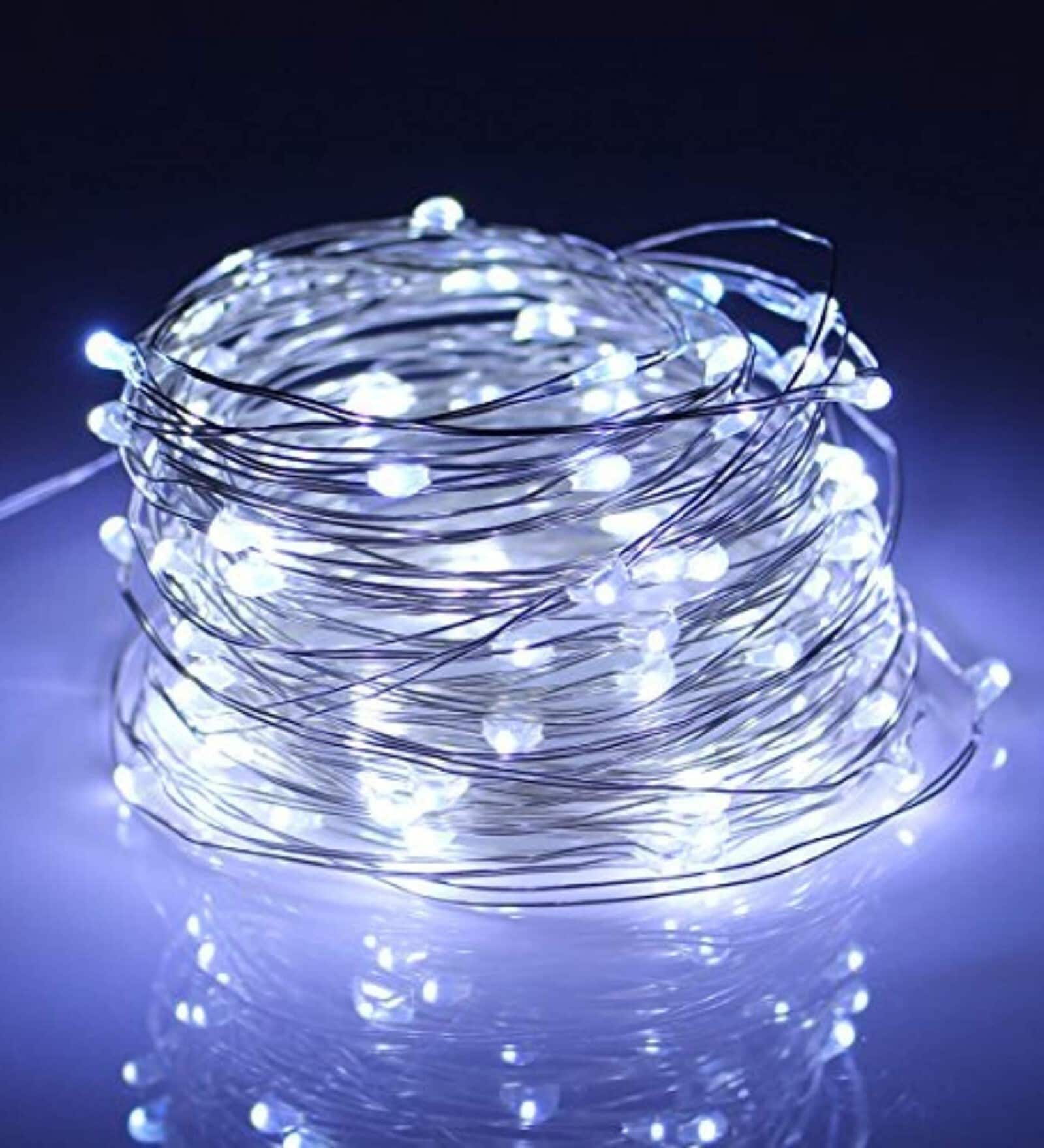 Buy White 10 Mtrs (100 LED) (with Remote) USB Operated Smart LED String ...