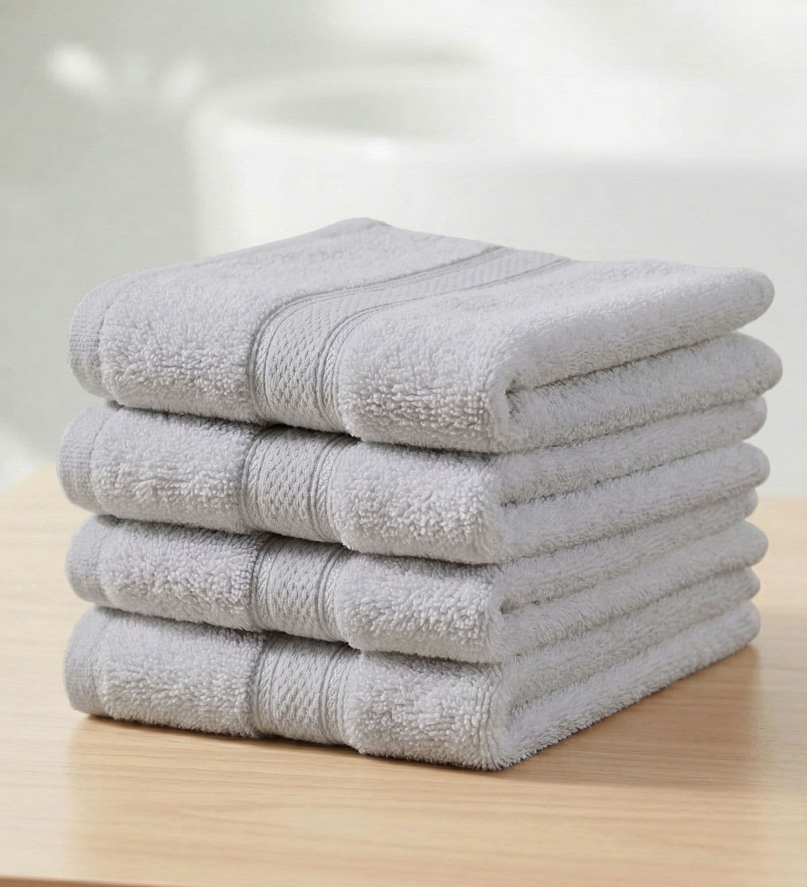 White 100% Cotton 400 Gsm Face Towel 4 Pc