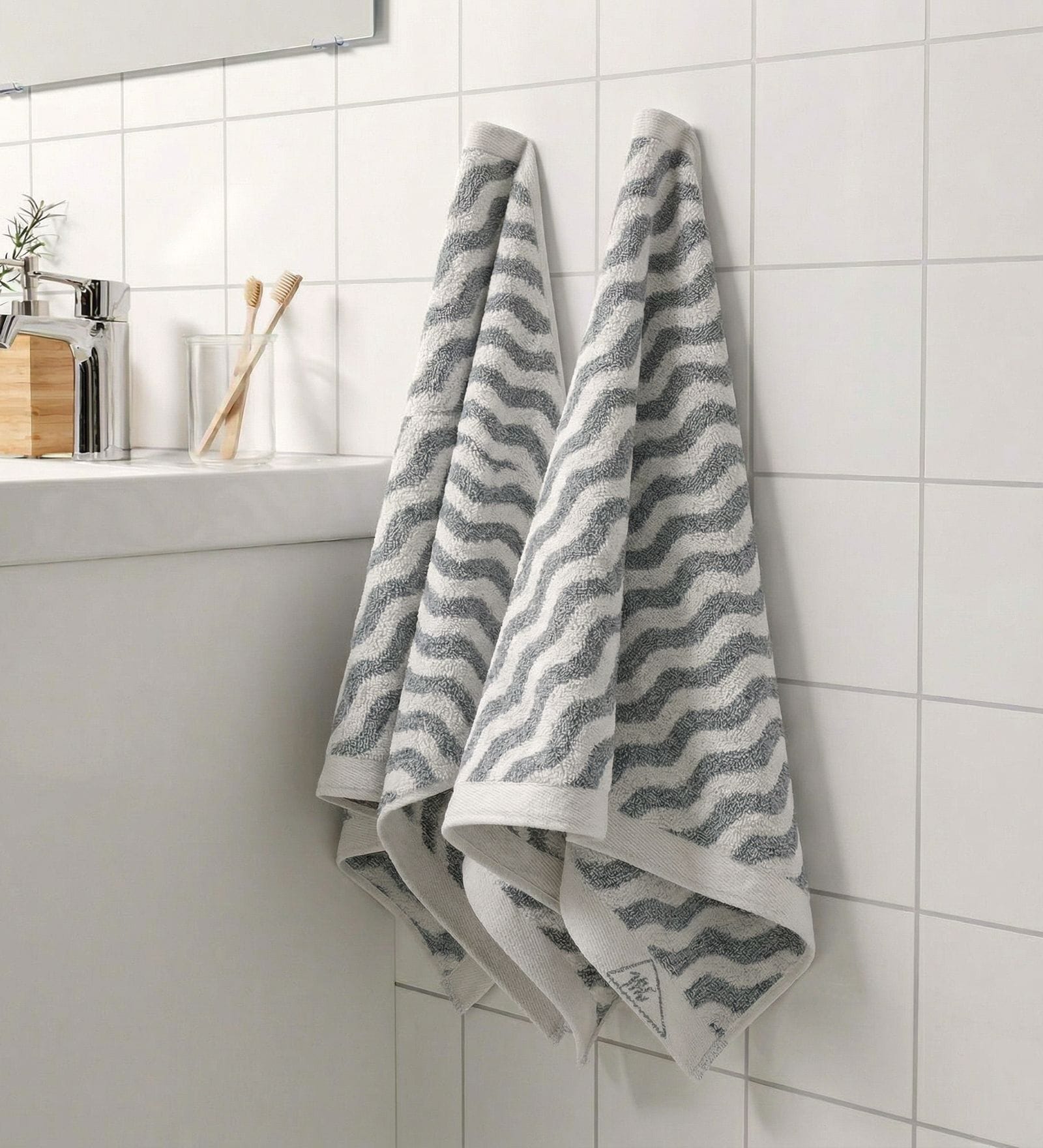 White 100% Cotton 500 Gsm Hand Towel 2 Pc