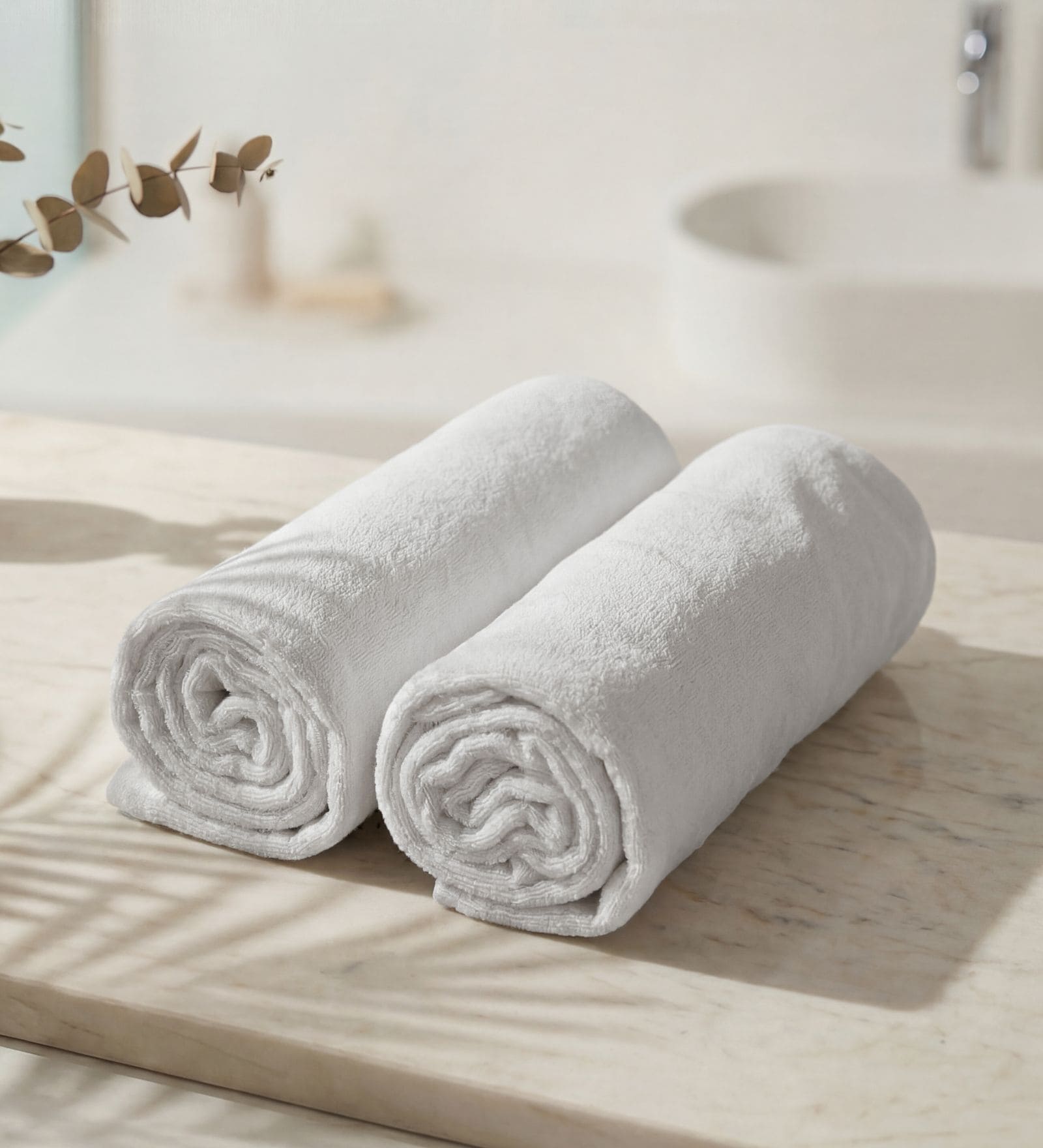 White 100% Cotton 585 Gsm Hand Towel 4 Pc