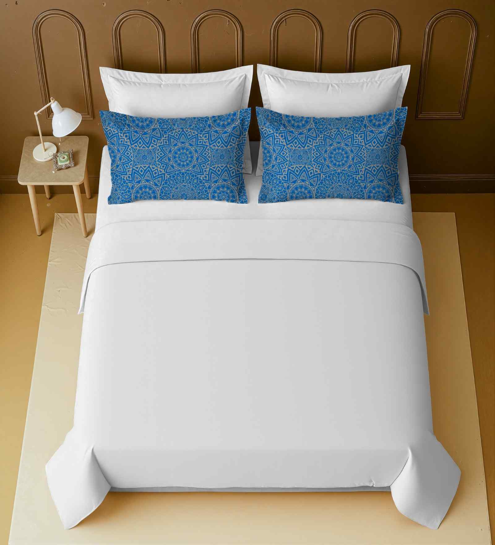 White 100% Cotton Super King Bedsheet with 2 Pillow Covers