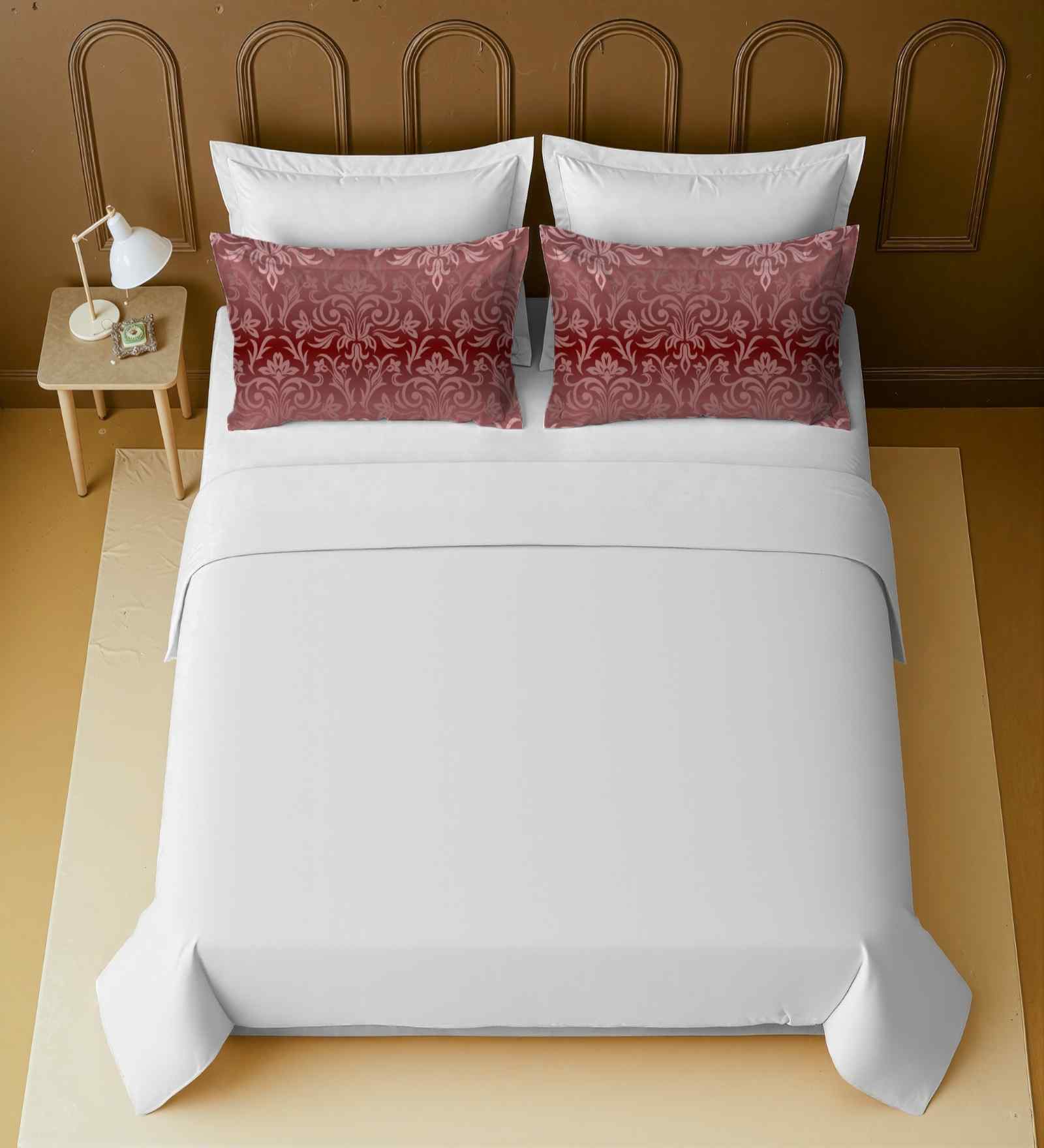 White 100% Cotton Super King Bedsheet with 2 Pillow Covers