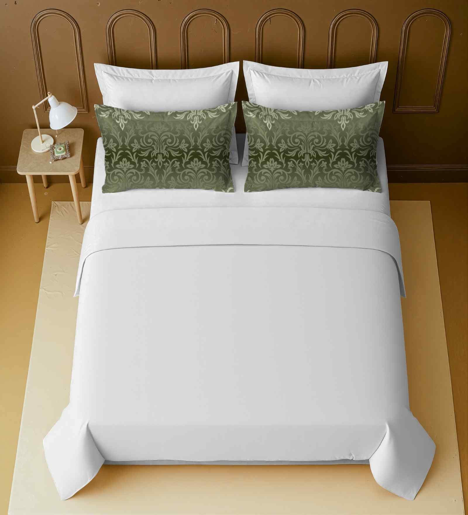 White 100% Cotton Super King Bedsheet with 2 Pillow Covers
