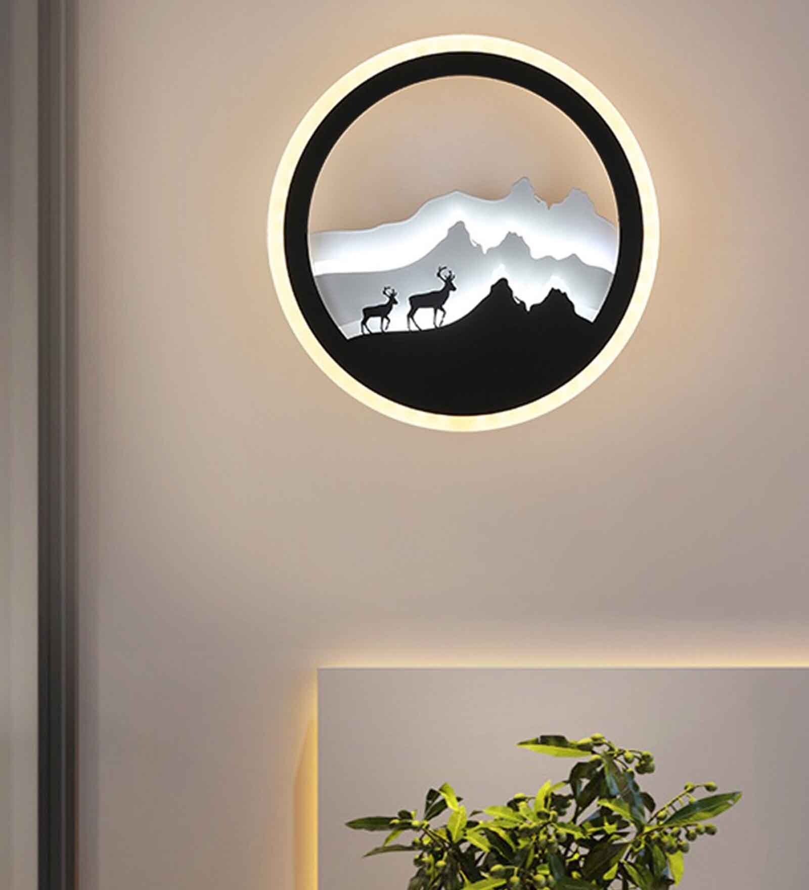 Buy Allure Acrylic LED Novelty Wall Light (Black) at 42 OFF by