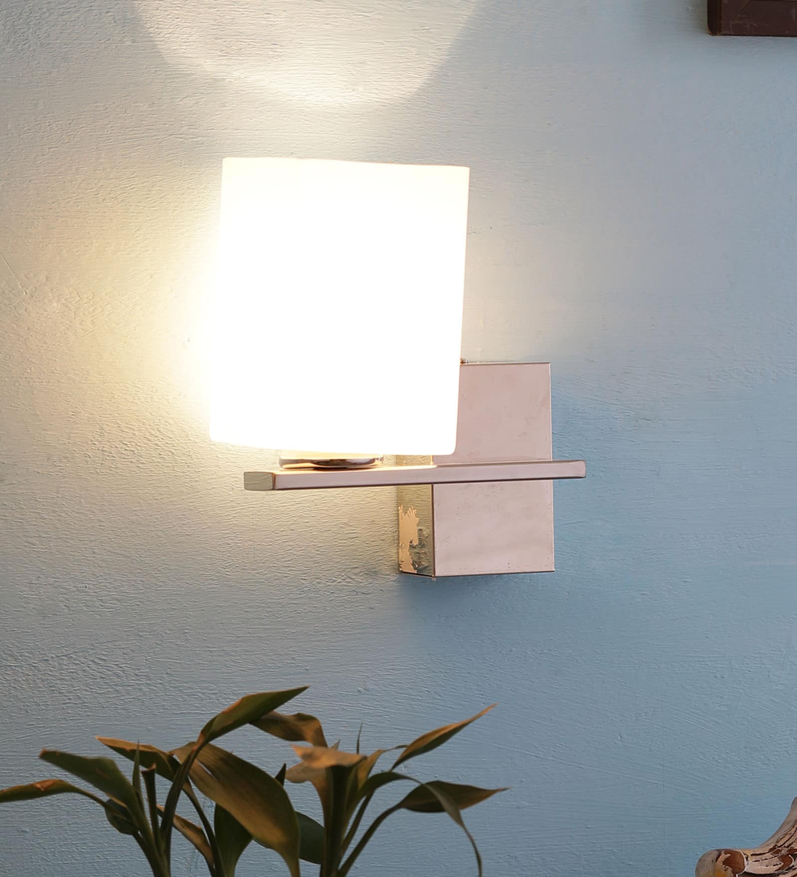 Triad Silver Glass Wall Sconces