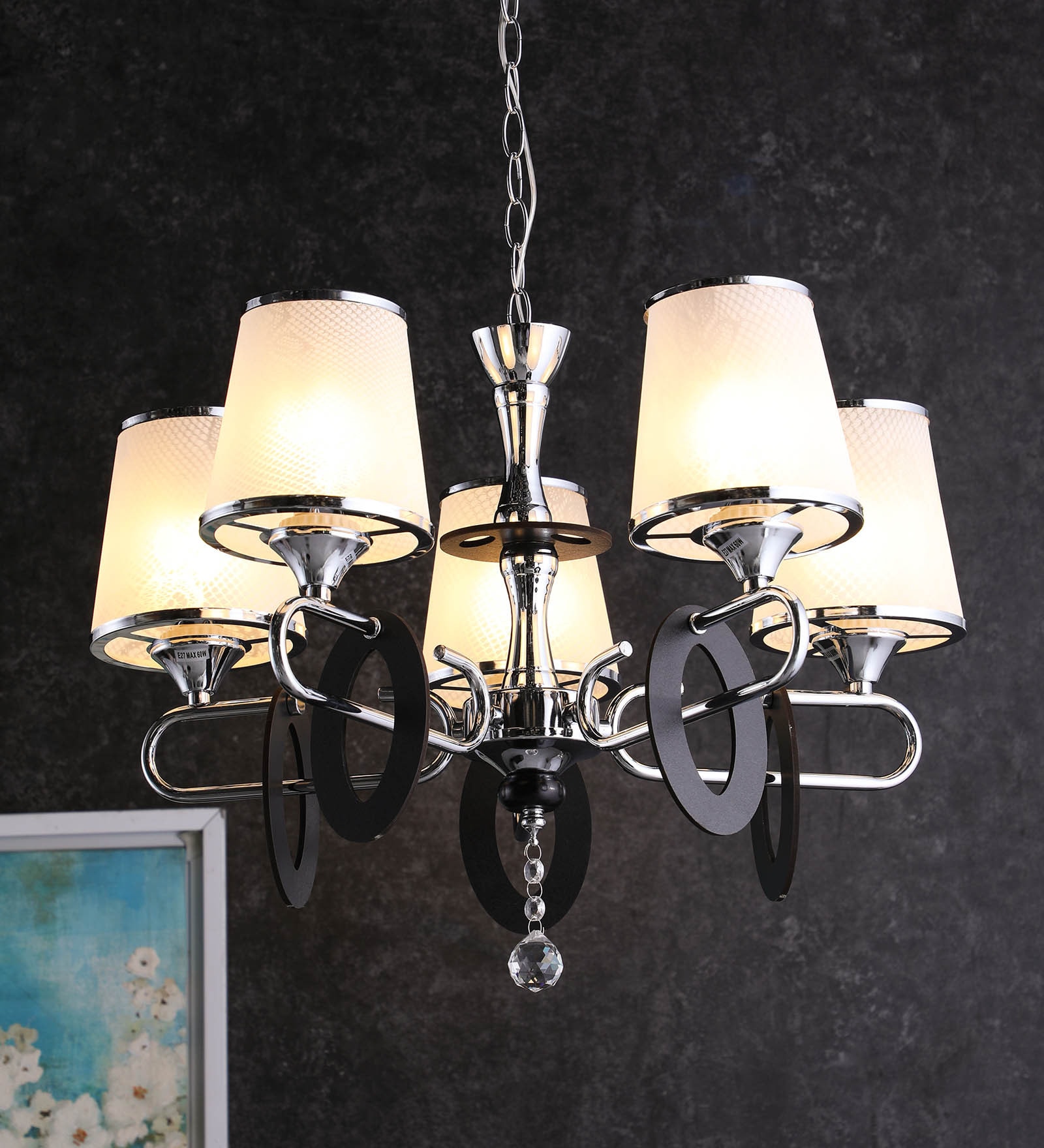 Silver Metal Chandelier