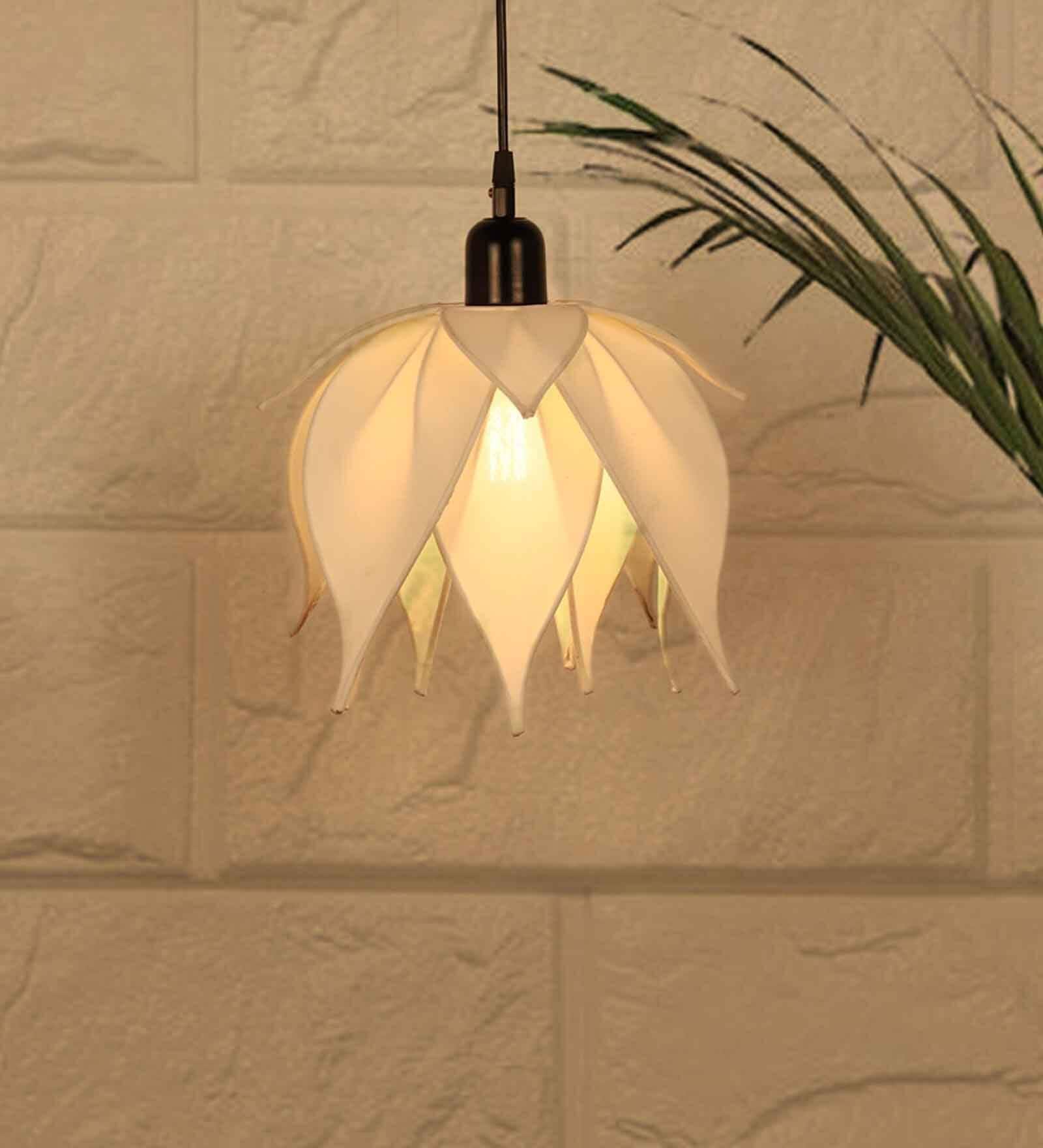 Liana White Metal Hanging Light