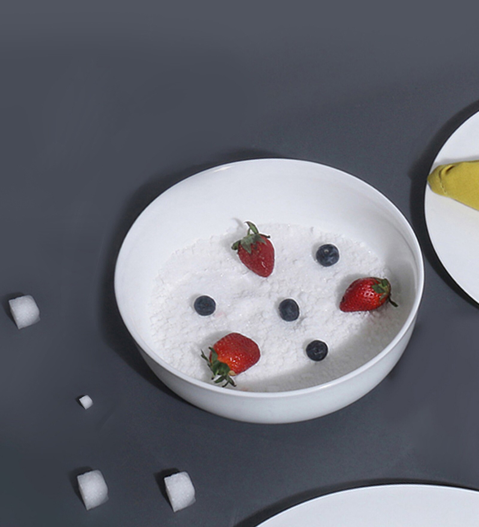 Plaid White Bone China (Set of 2) Serving Bowl