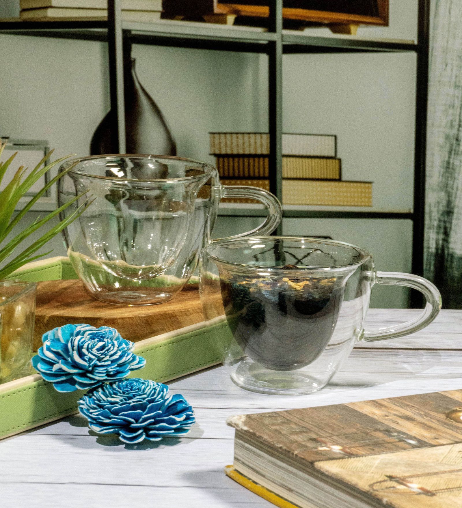 Contemporary Bone China Tea Cups (Set of 2)