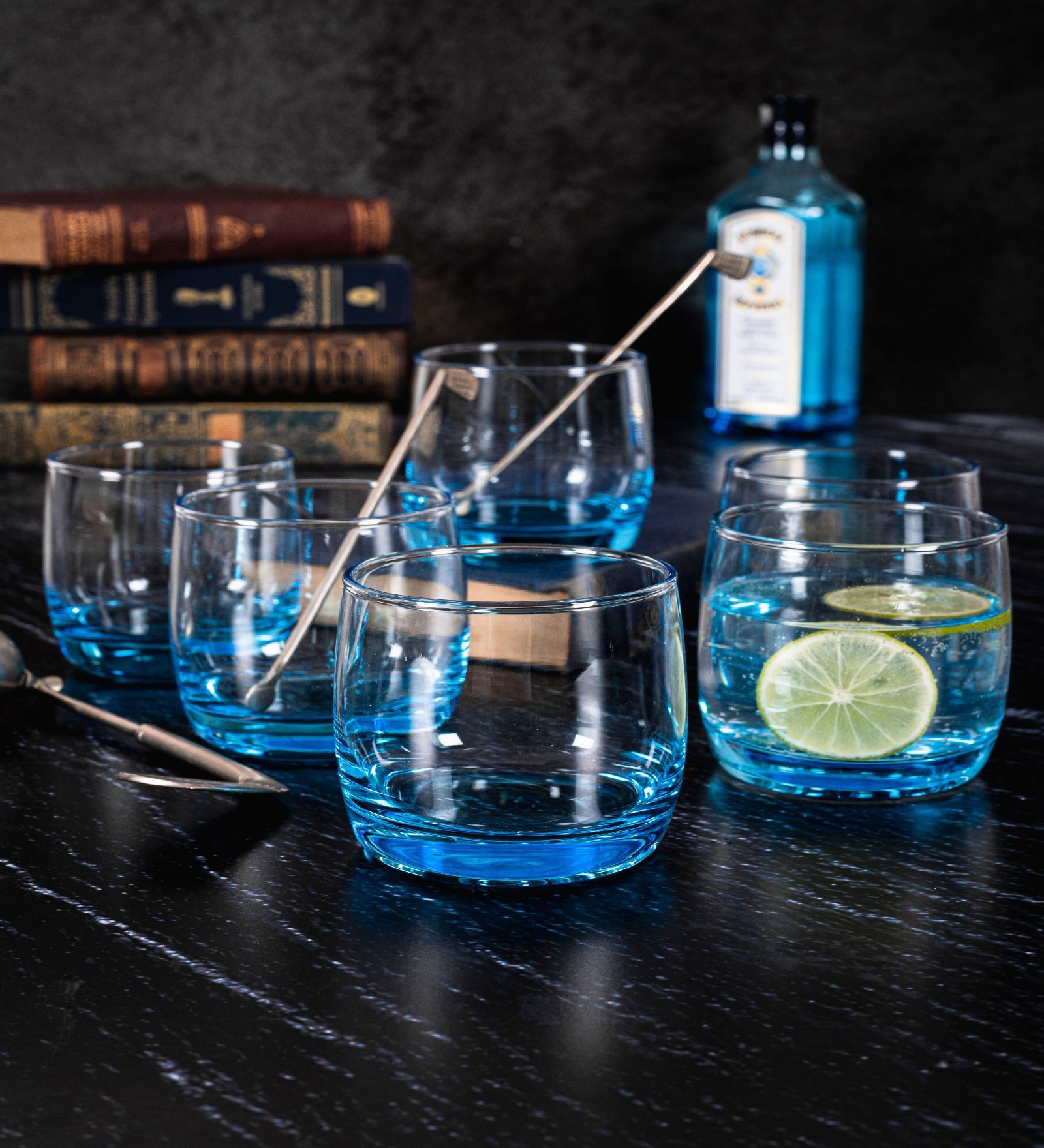 Slender 315ml Blue Glass (Set of 6) Everyday Glasses