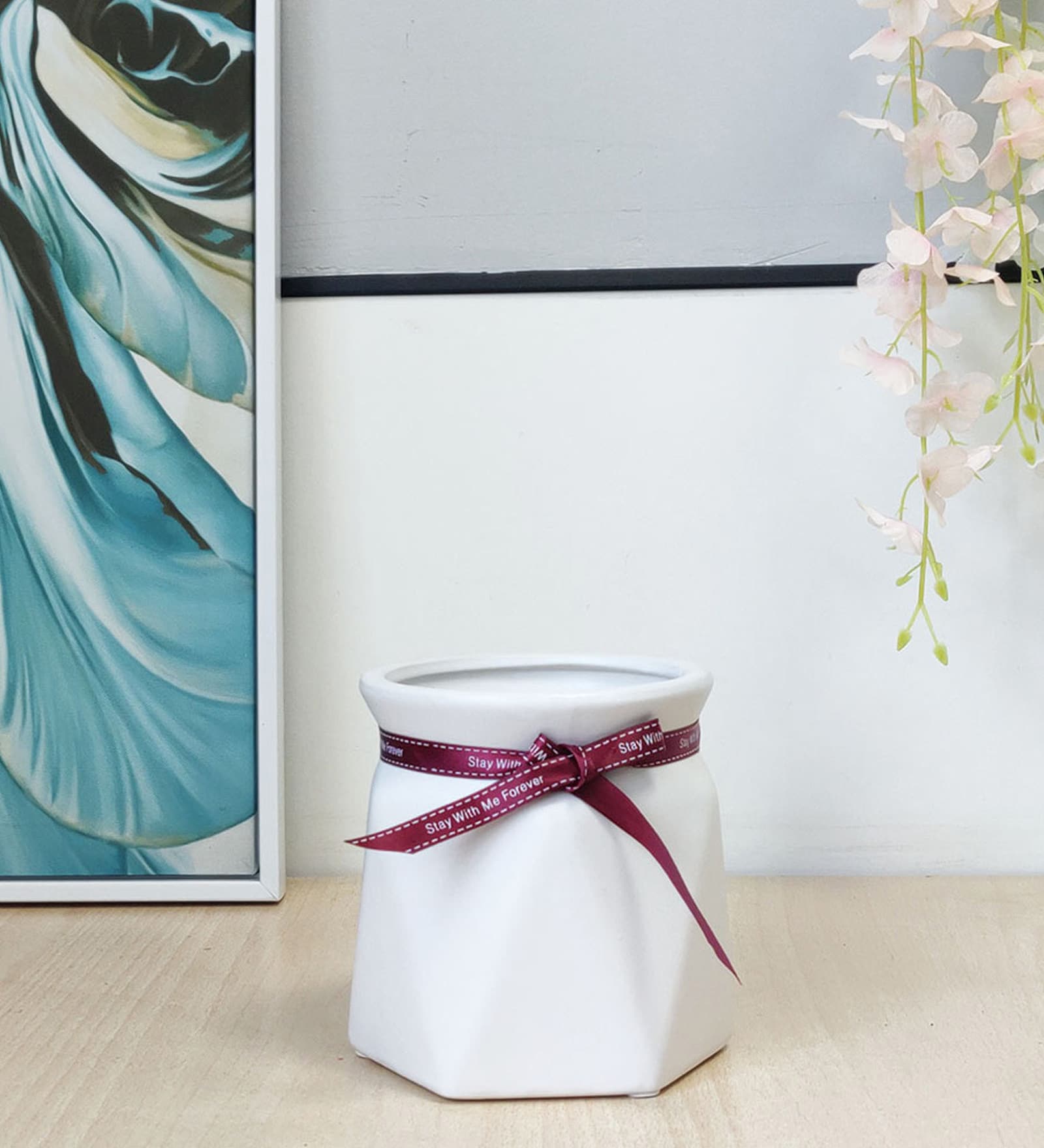 White Ceramic Table Vase