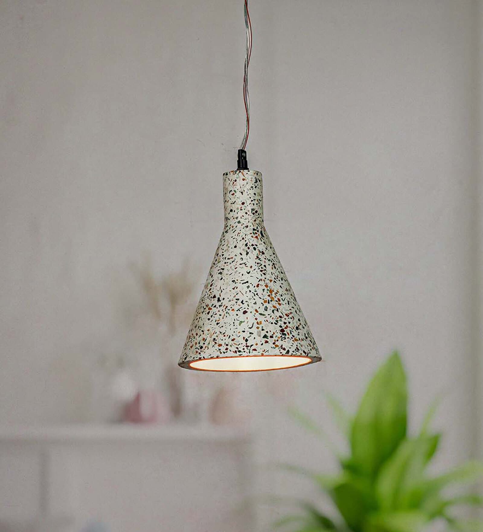 Shelton White Concrete Hanging Light