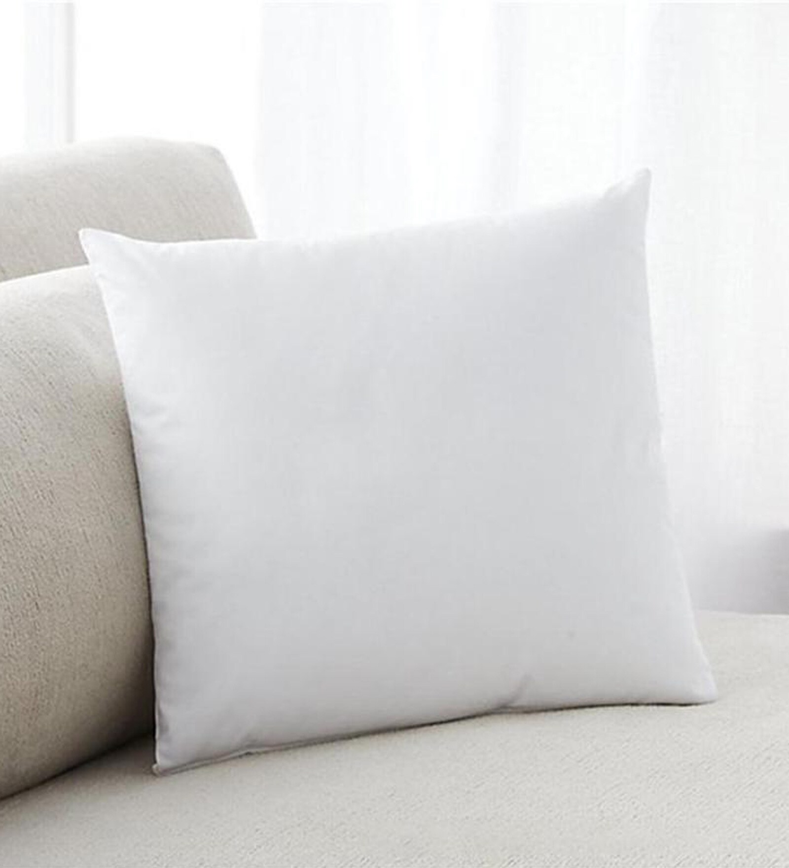 White Cotton Microfiber Filled 20X20 Inches Cushion Insert