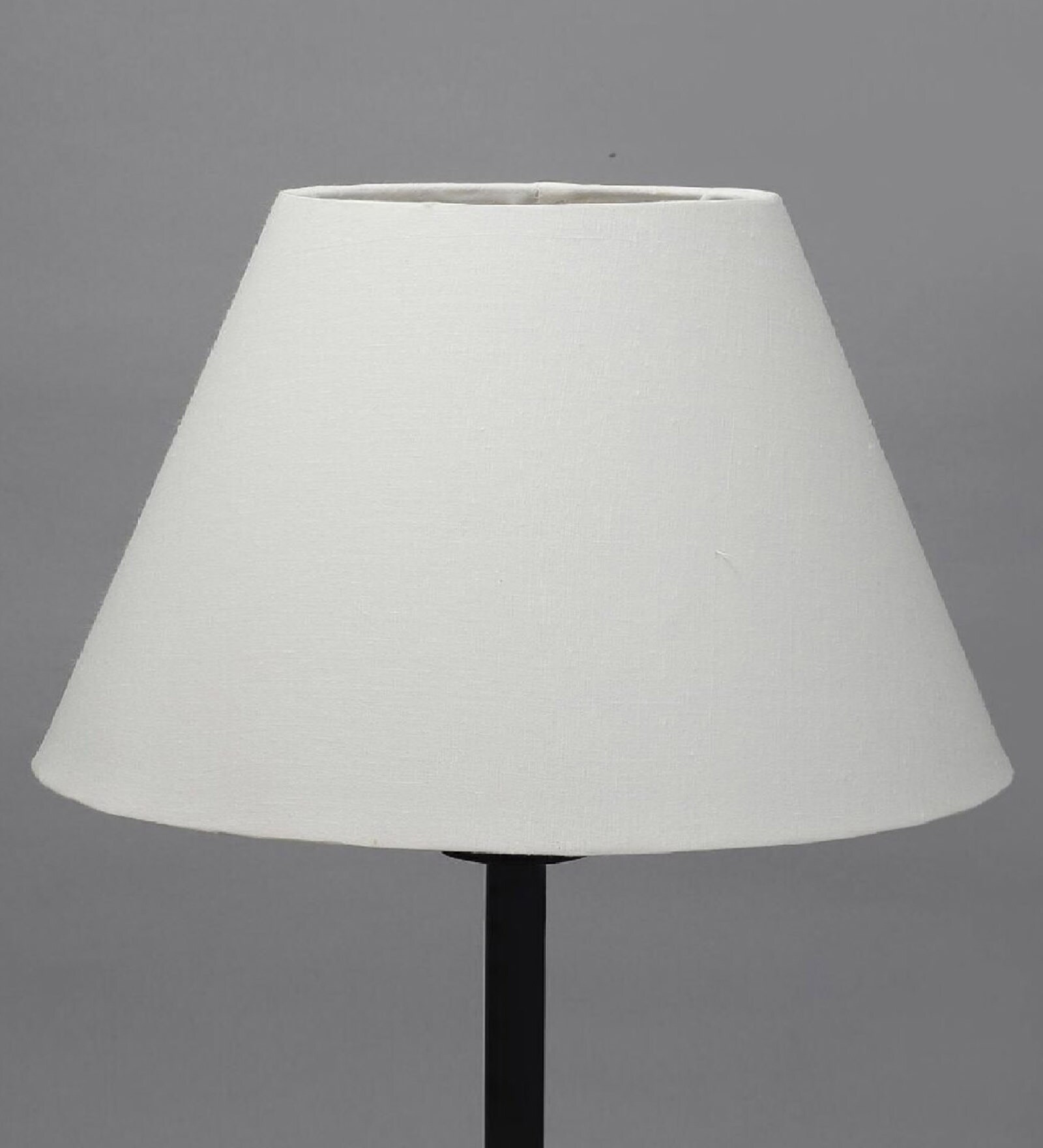 Joshaphus White Cotton Fabric Solid Lampshade