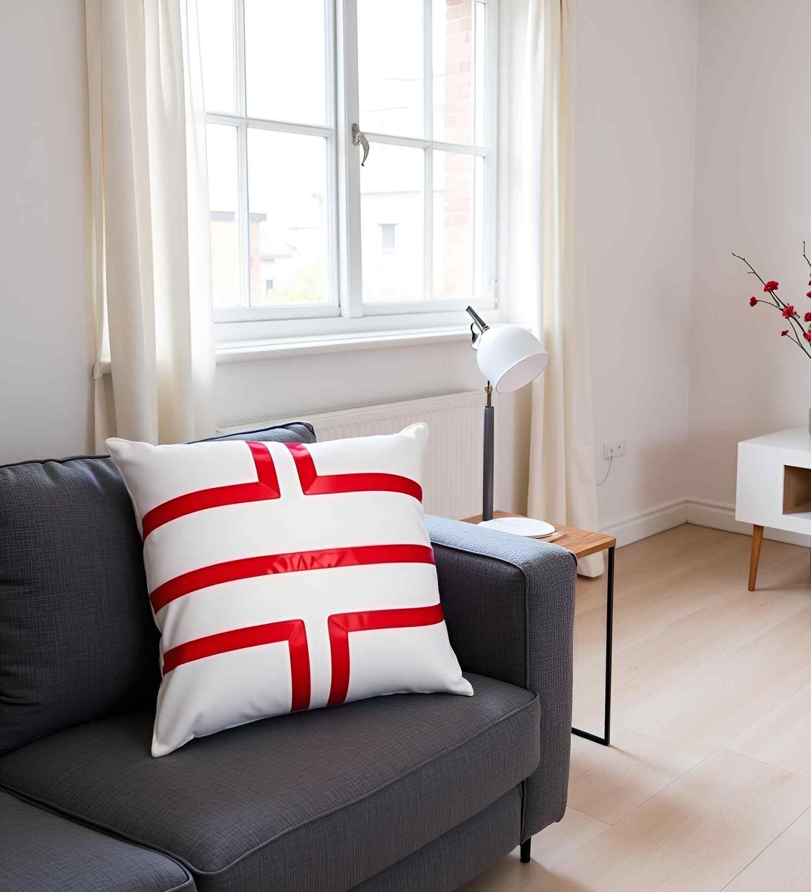 White Cotton Geometric 18x18 inches Cushion Cover