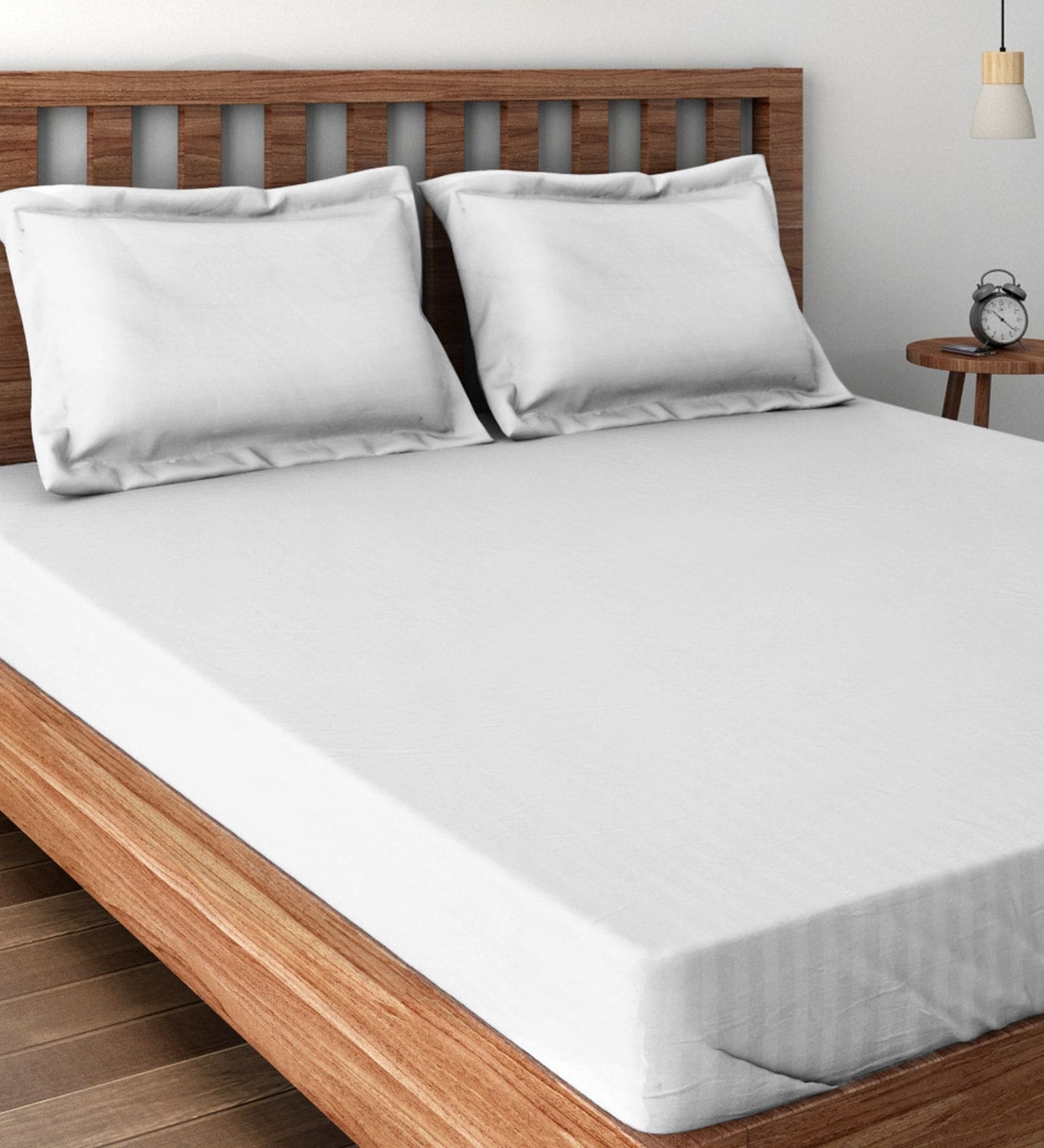 Cotton 400TC King Size Bedsheet With 2 Pillow Covers