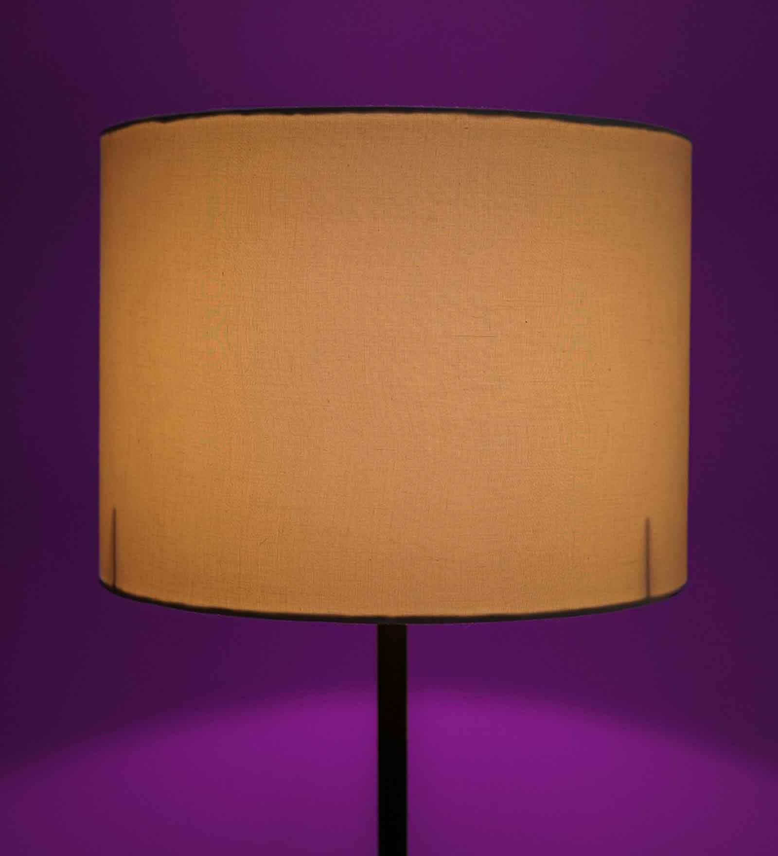 Verde White Fabric Solid Lampshade