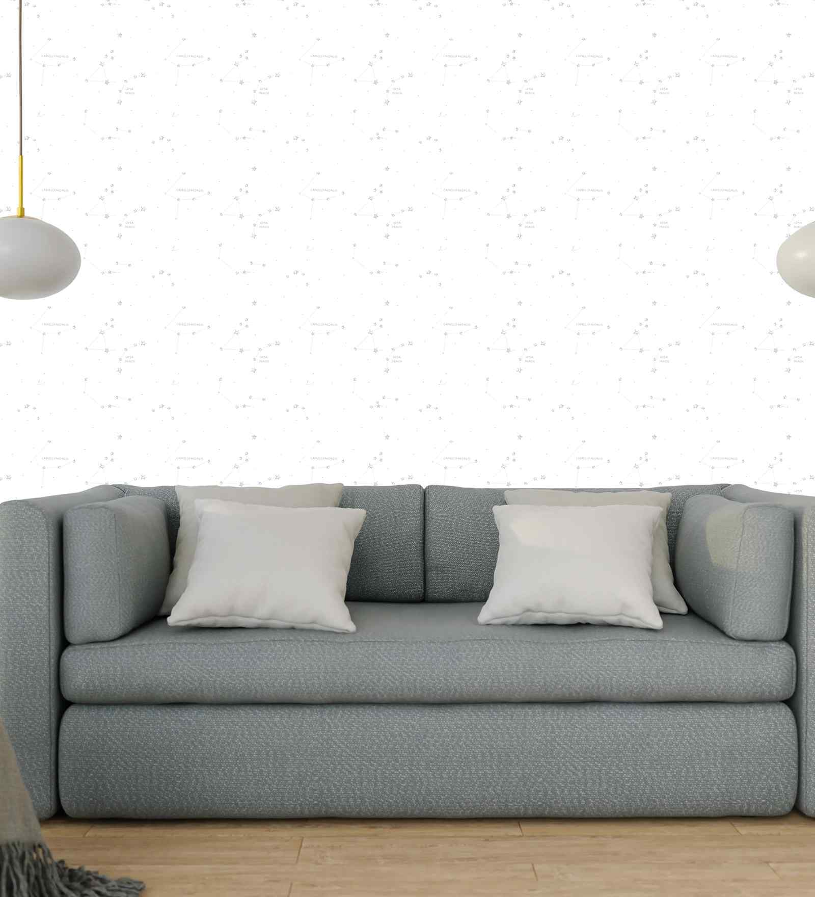 White Edgar Design Wallpaper