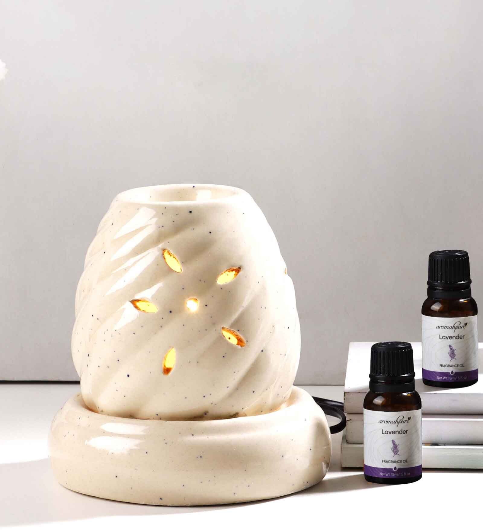 White Electric Ceramic Oval Diffuser