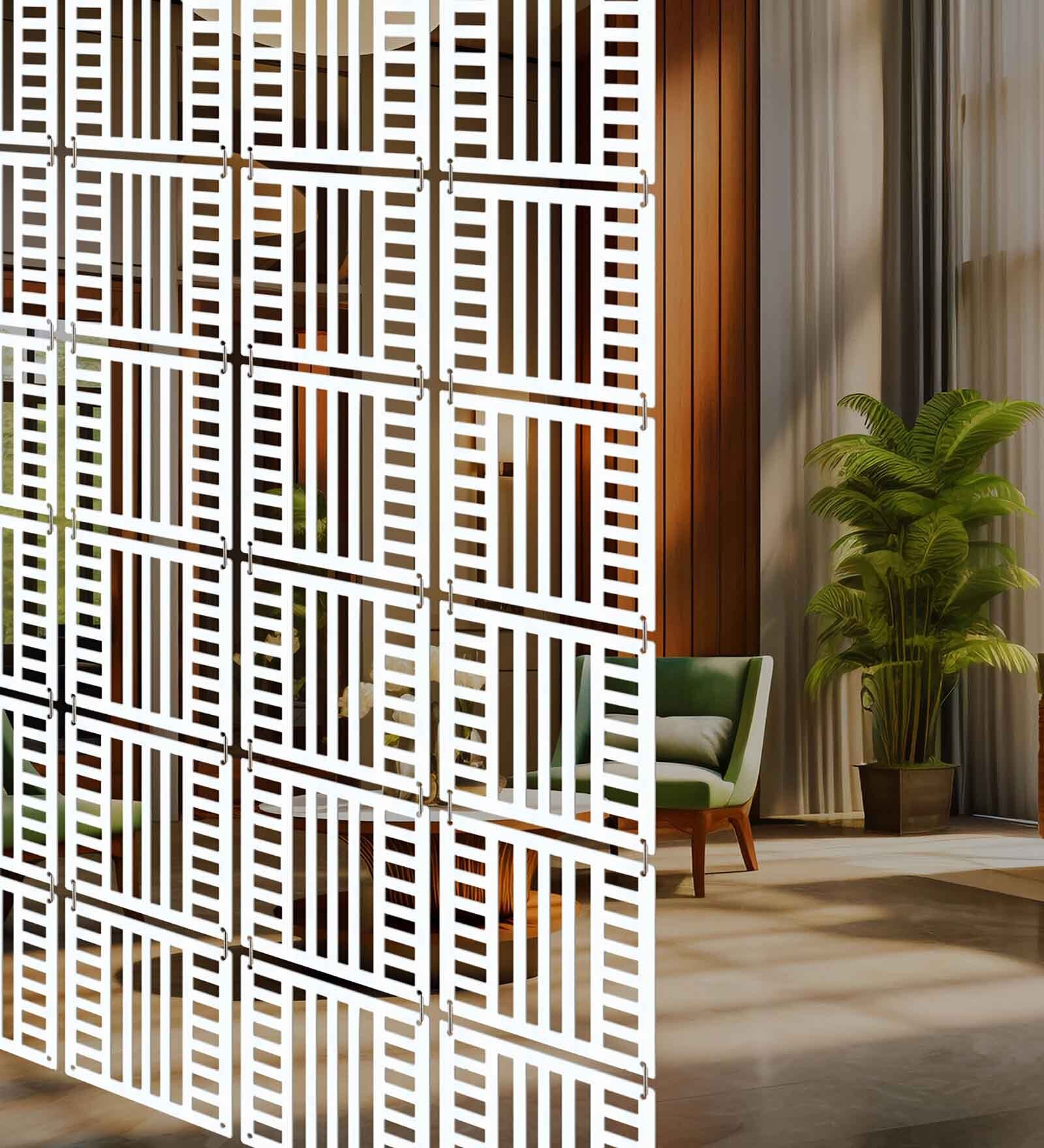 White Engineered Wood Hanging Divider