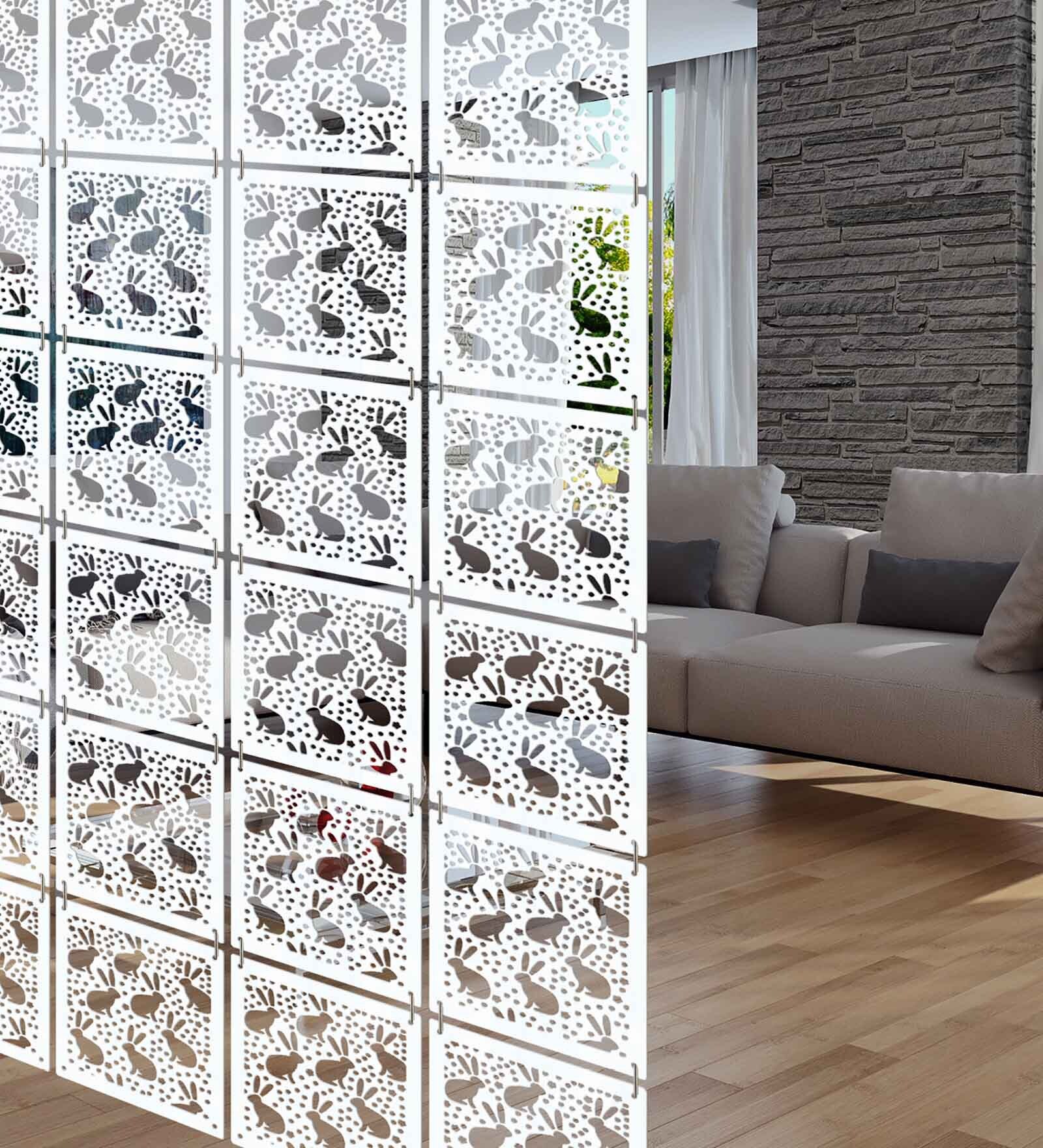 White Engineered Wood Hanging Divider