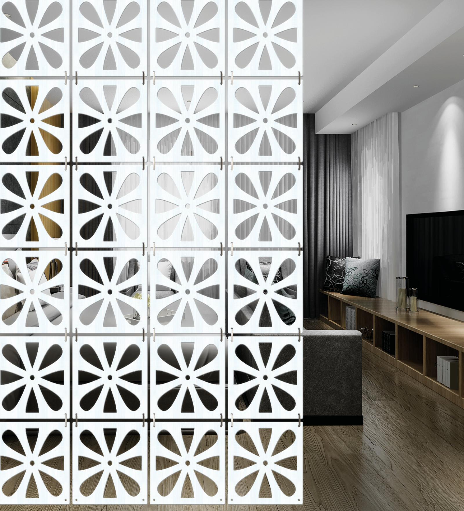 White Engineered Wood Hanging Wood Divider