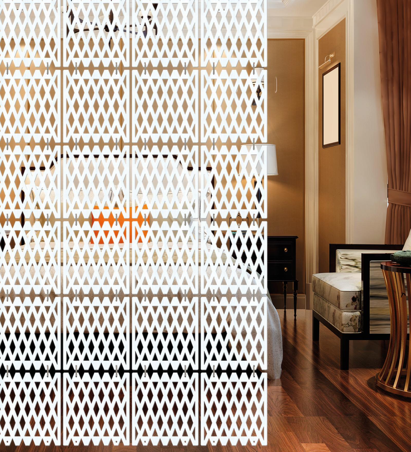 White Engineered Wood Hanging Wood Divider