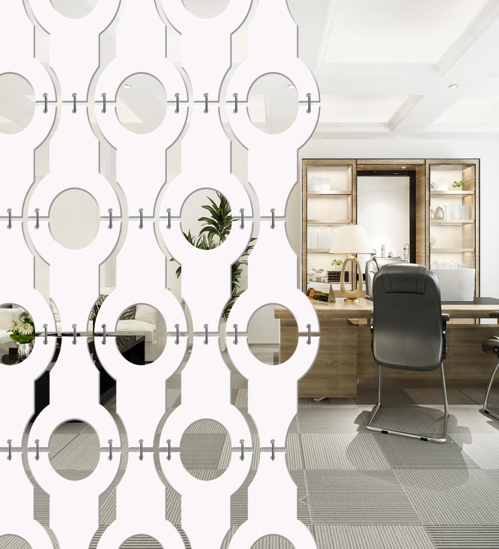 White Engineered Wood Hanging Wood Divider