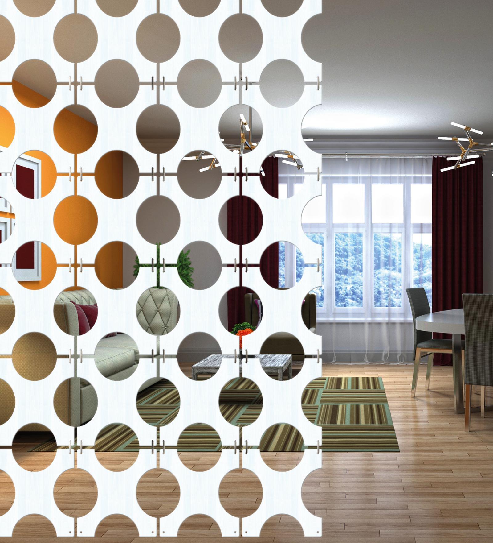 White Engineered Wood Hanging Wood Divider