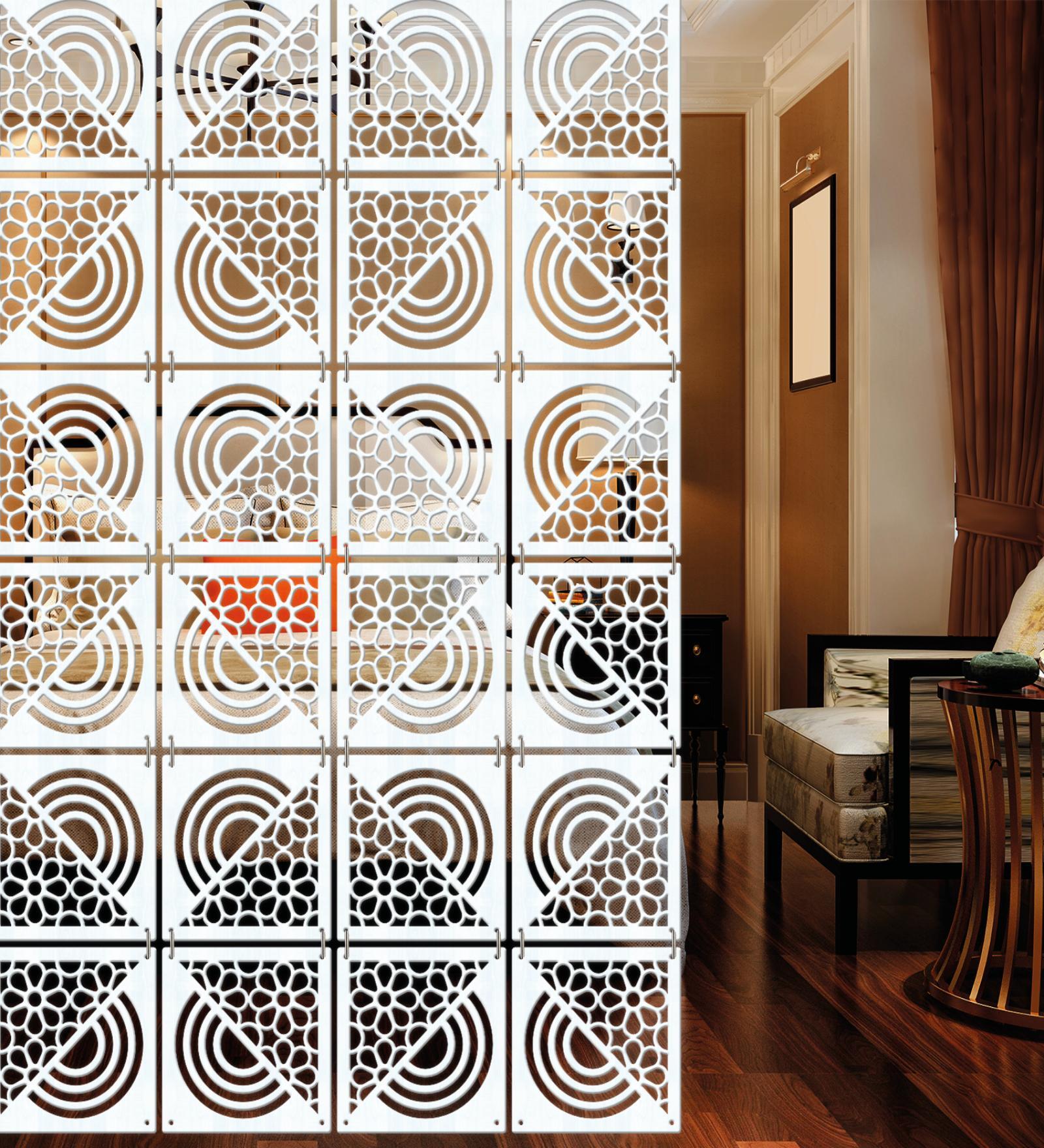 White Engineered Wood Hanging Wood Divider