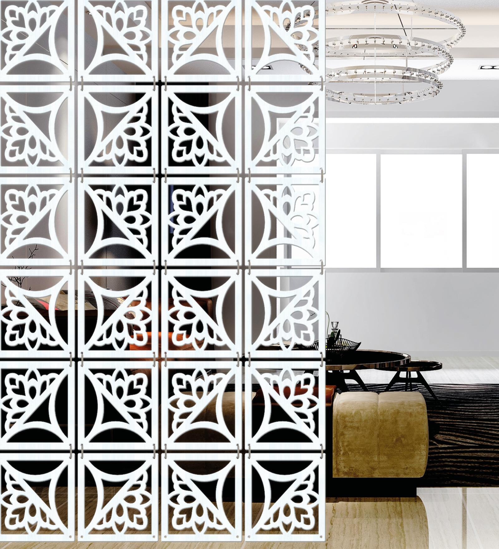 White Engineered Wood Hanging Wood Divider