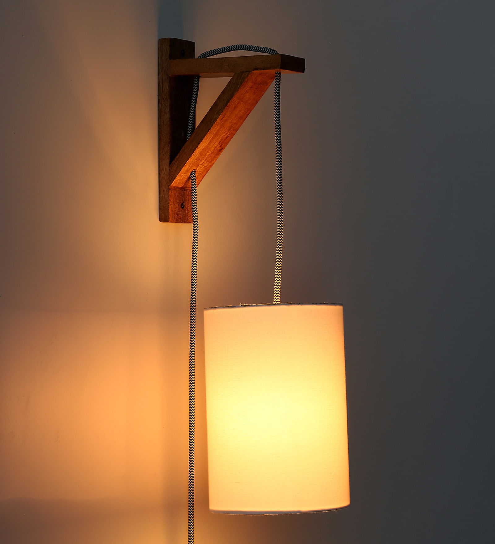 Athens White Fabric Wall Sconces