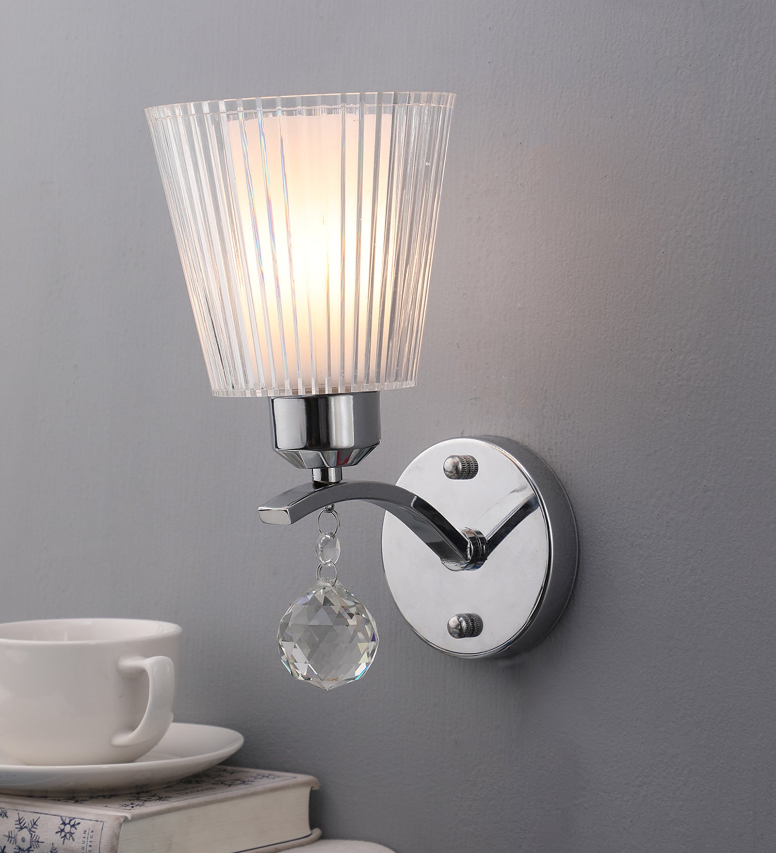 White Natural Fiber Wall Sconces