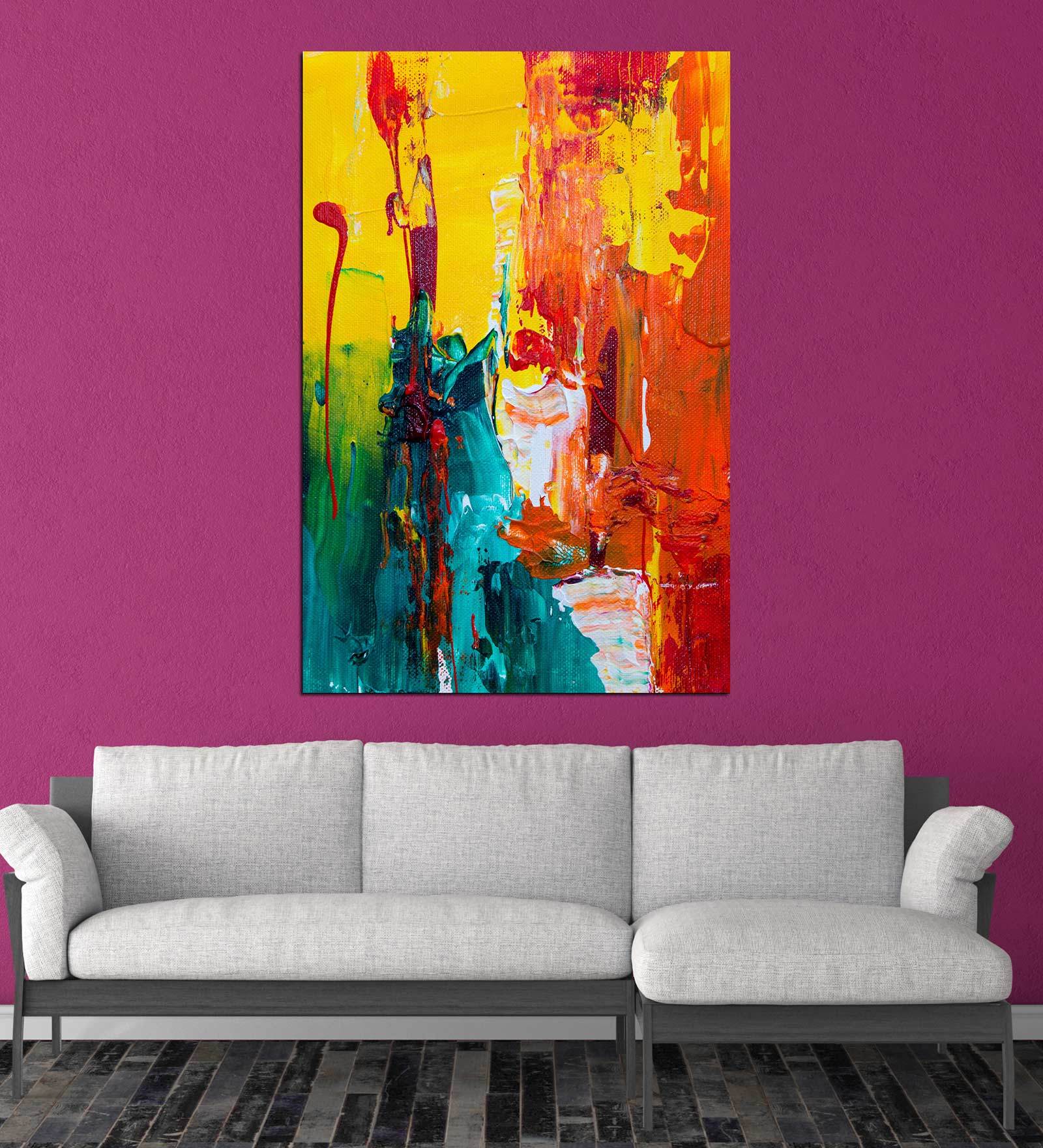 Mutlicolour Canvas Framed Art Print