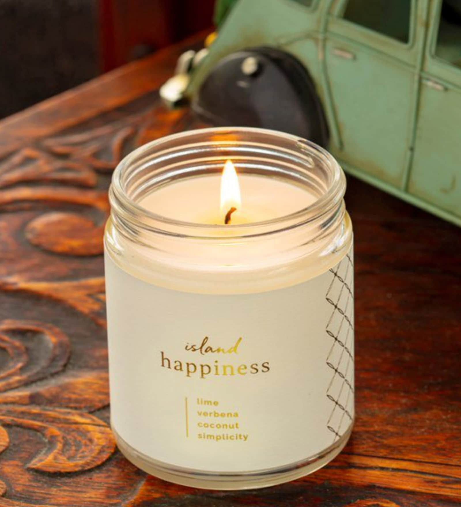 White Glass Musk Aroma Scented Candles