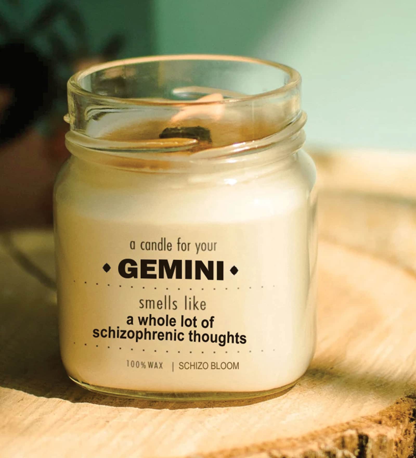 White Glass Schizo Bloom Aroma Scented Candles