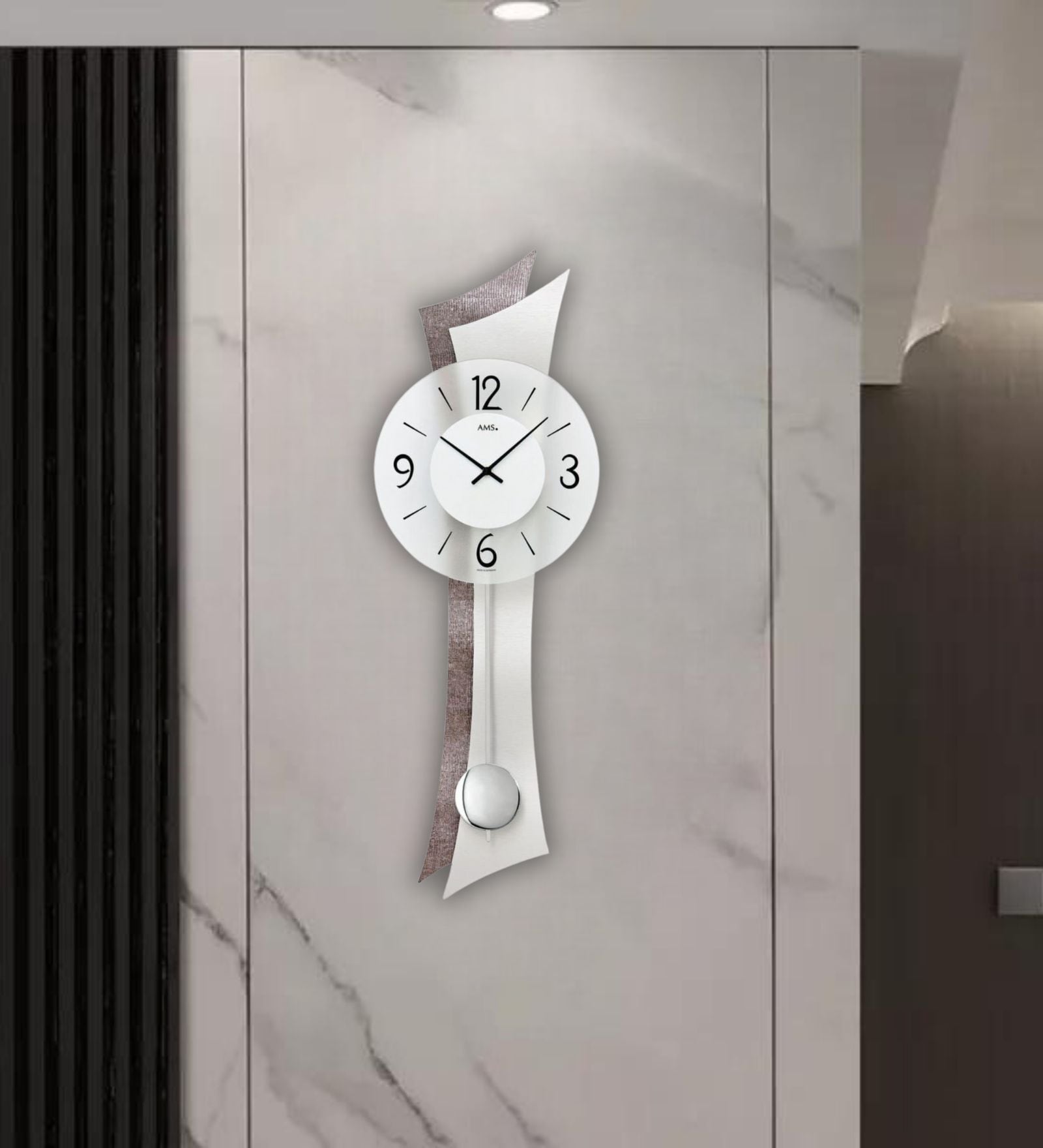 White Glass Wall Clock