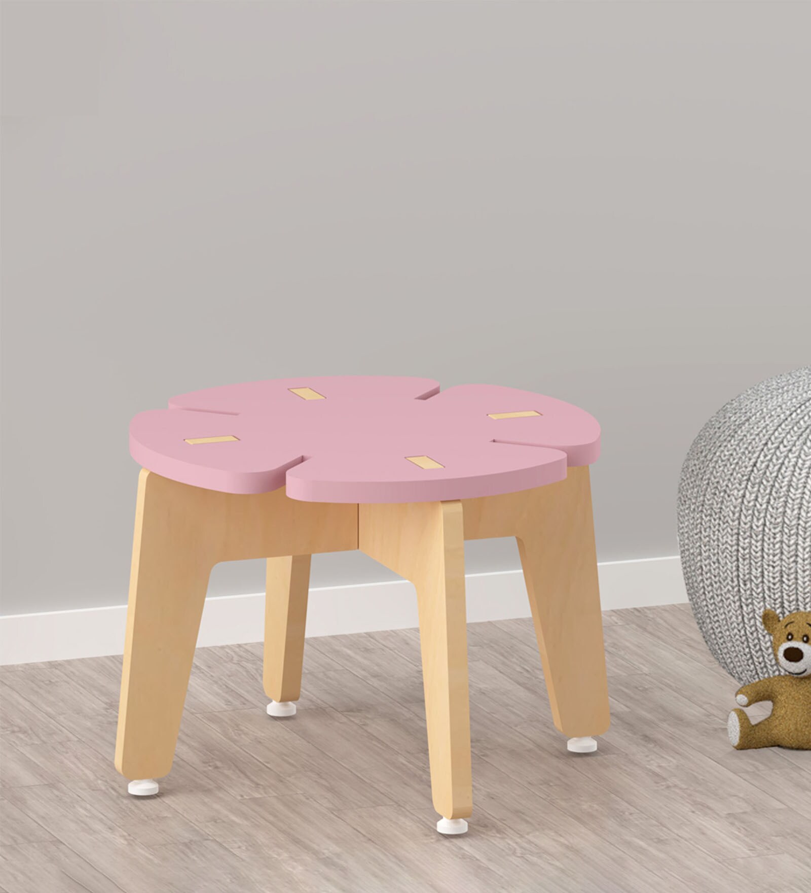 X&Y White Grape Stool - White