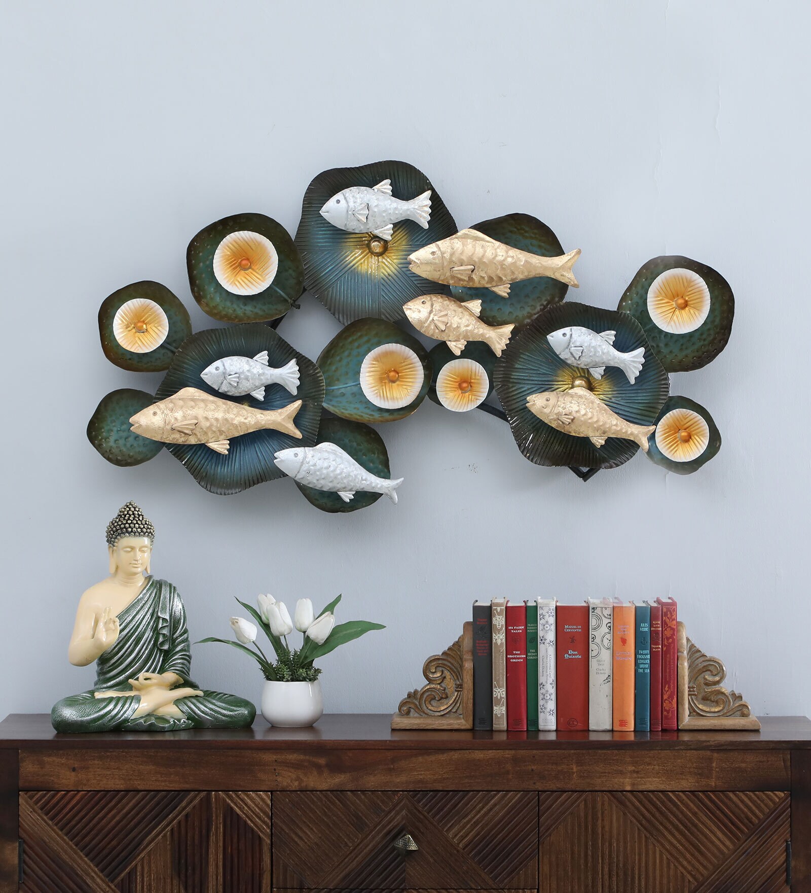 Buy White Iron Fish Wall Art at 19 OFF by Malik Design Pepperfry