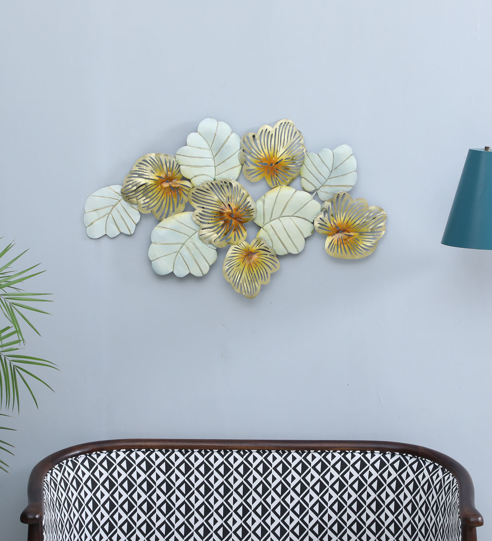 Buy White Iron Flower Metal Wall Art By B K Exports At 33% Off By B K 